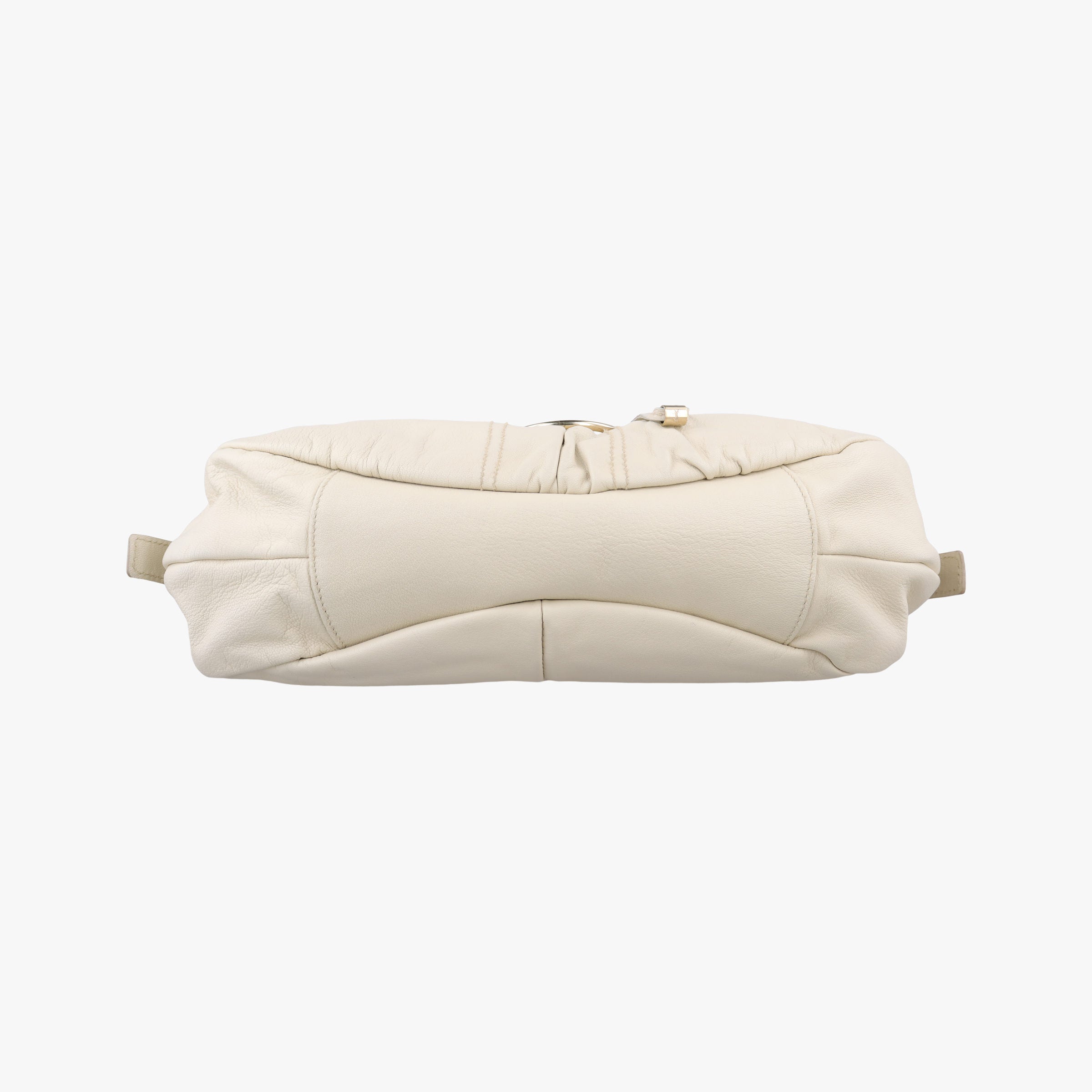 Pre-owned Yves Saint Laurent Saharienne White Leather 139259 shoulderbag | stylenewstar