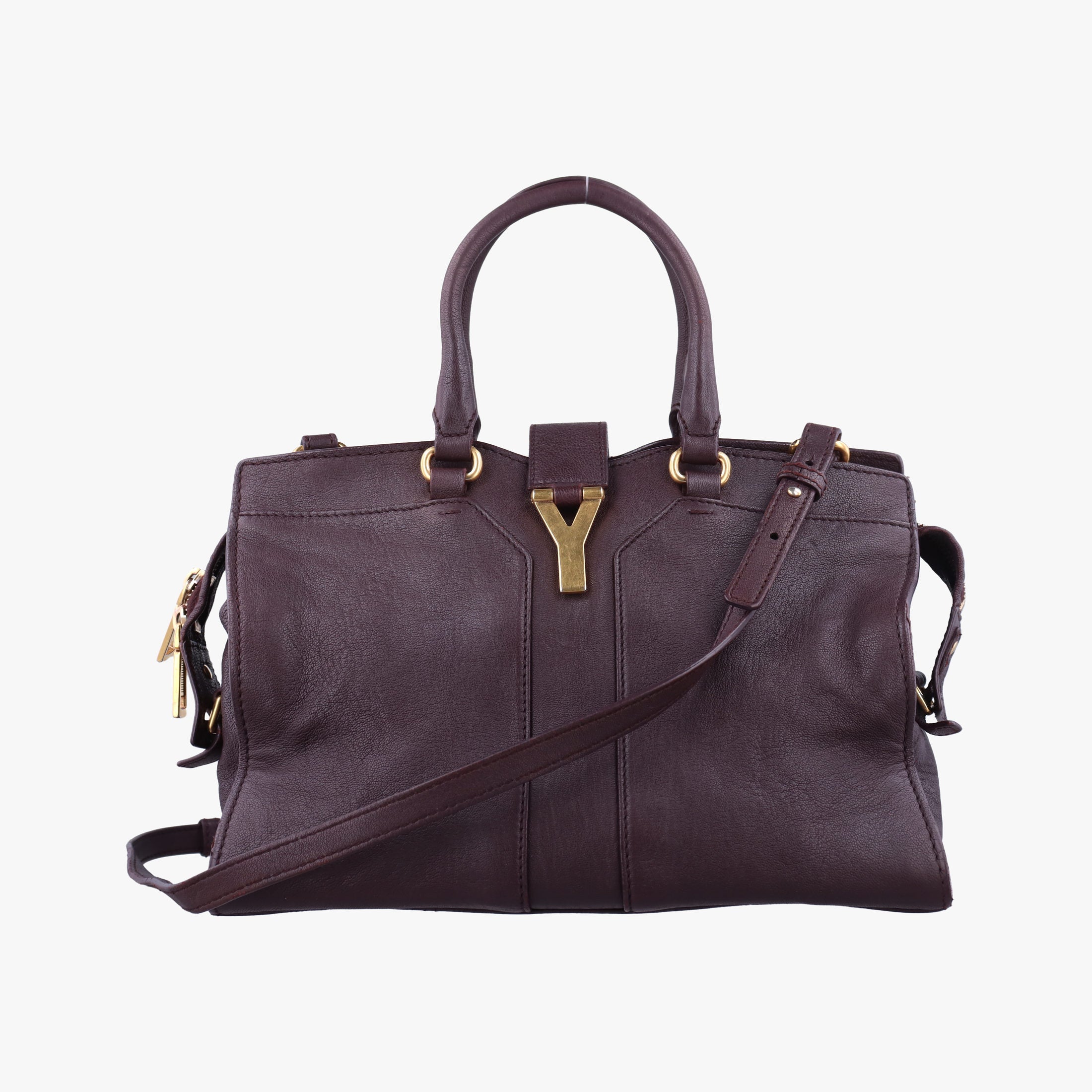 Secondhand Yves Saint Laurent Small Cabas Chyc Purple Leather 297957 shoulderbag | stylenewstar
