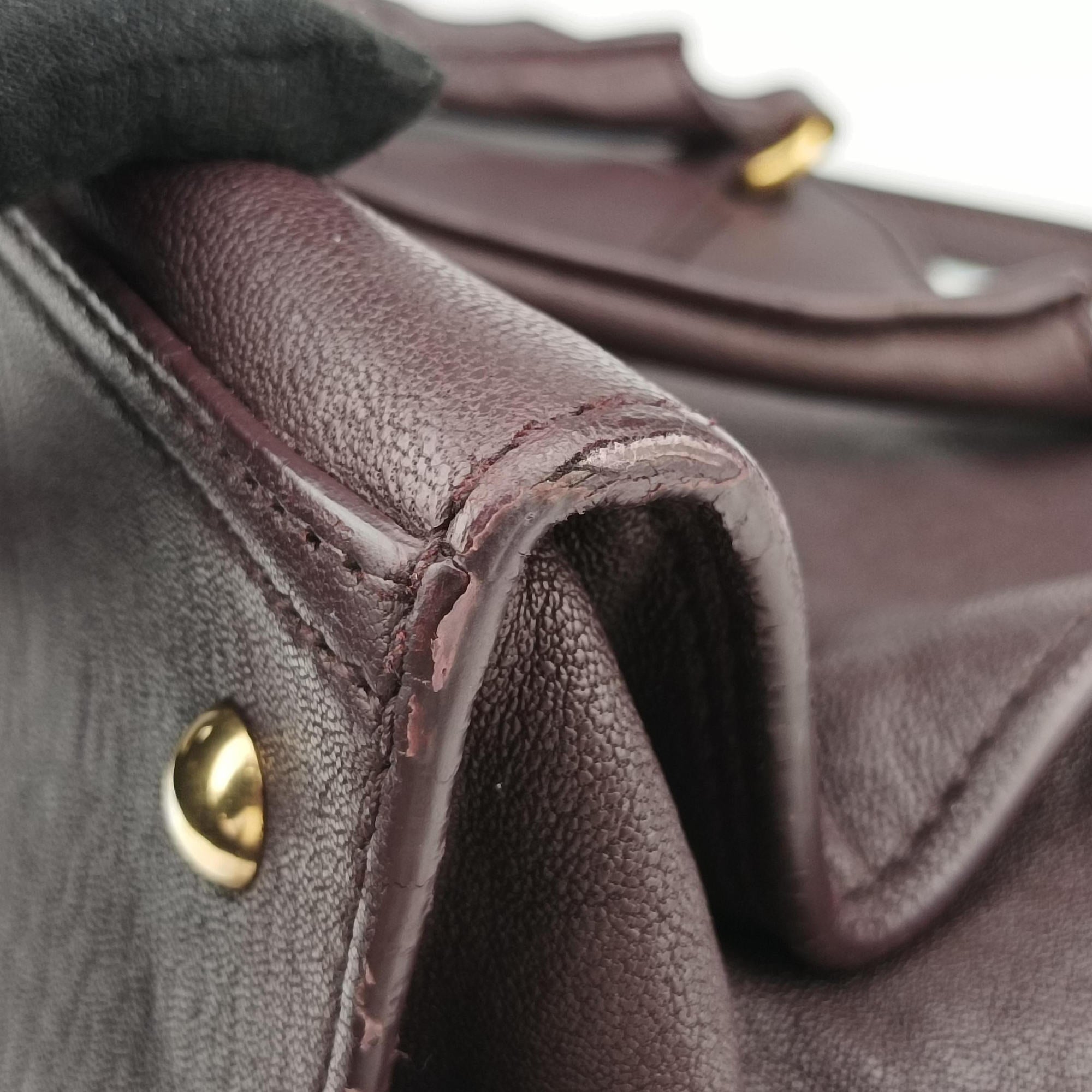 Secondhand Yves Saint Laurent Small Cabas Chyc Purple Leather 297957 shoulderbag | stylenewstar