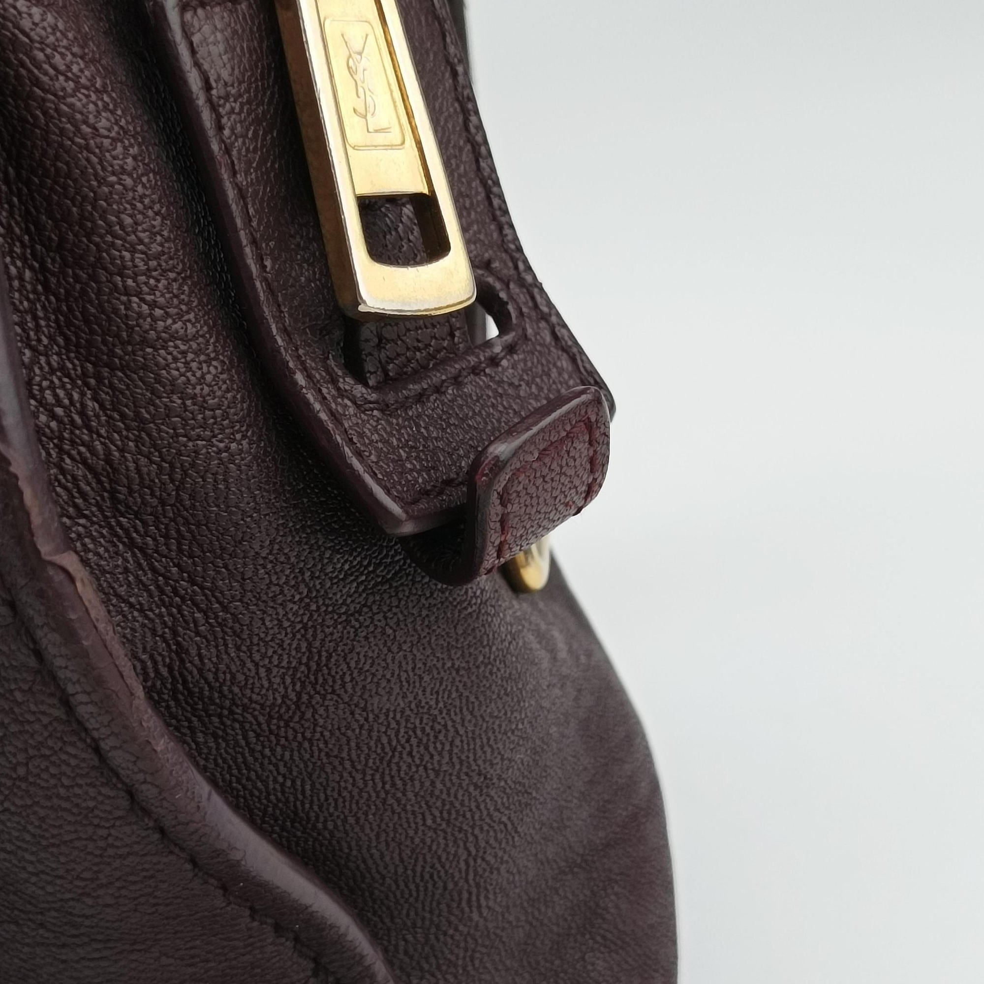 Secondhand Yves Saint Laurent Small Cabas Chyc Purple Leather 297957 shoulderbag | stylenewstar