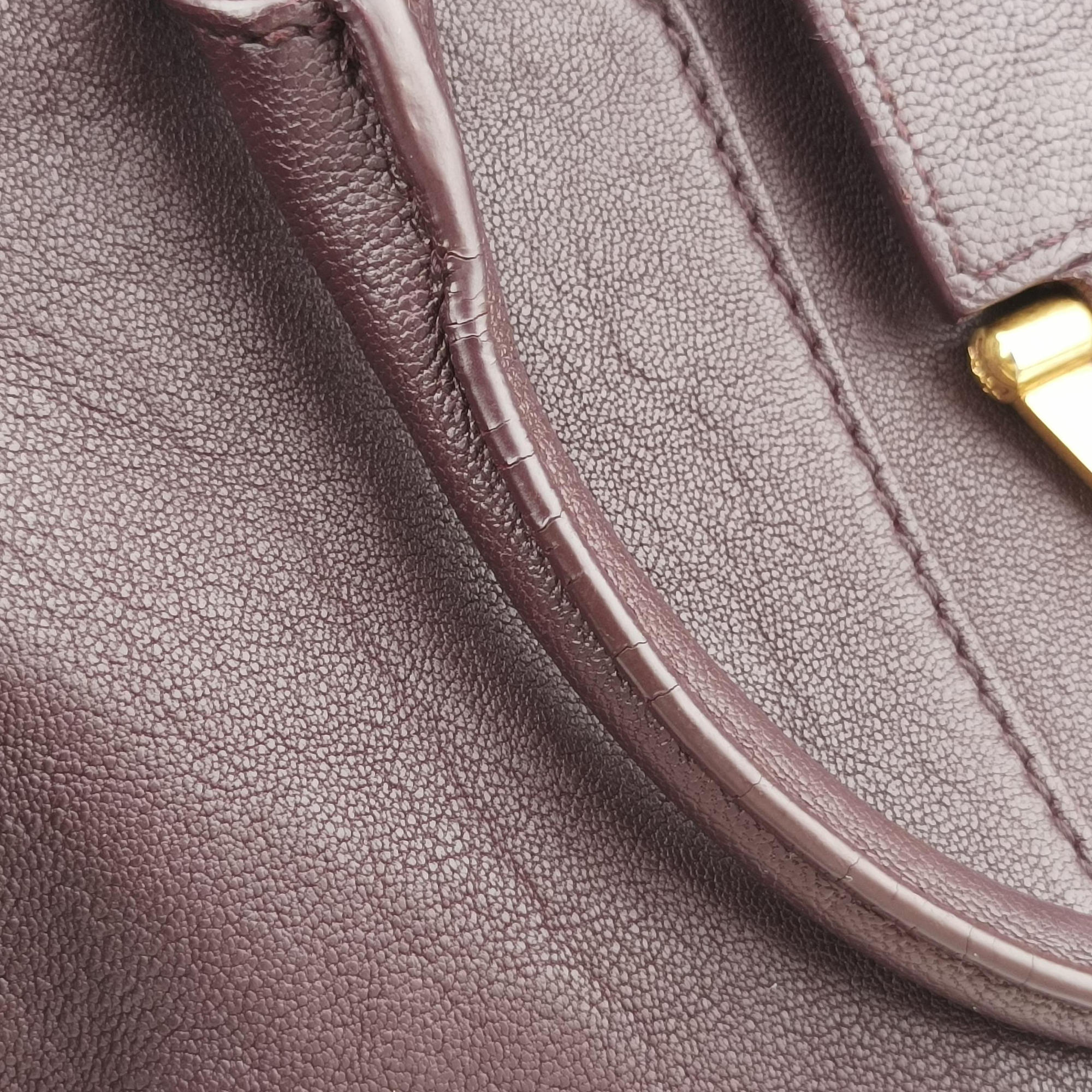 Secondhand Yves Saint Laurent Small Cabas Chyc Purple Leather 297957 shoulderbag | stylenewstar