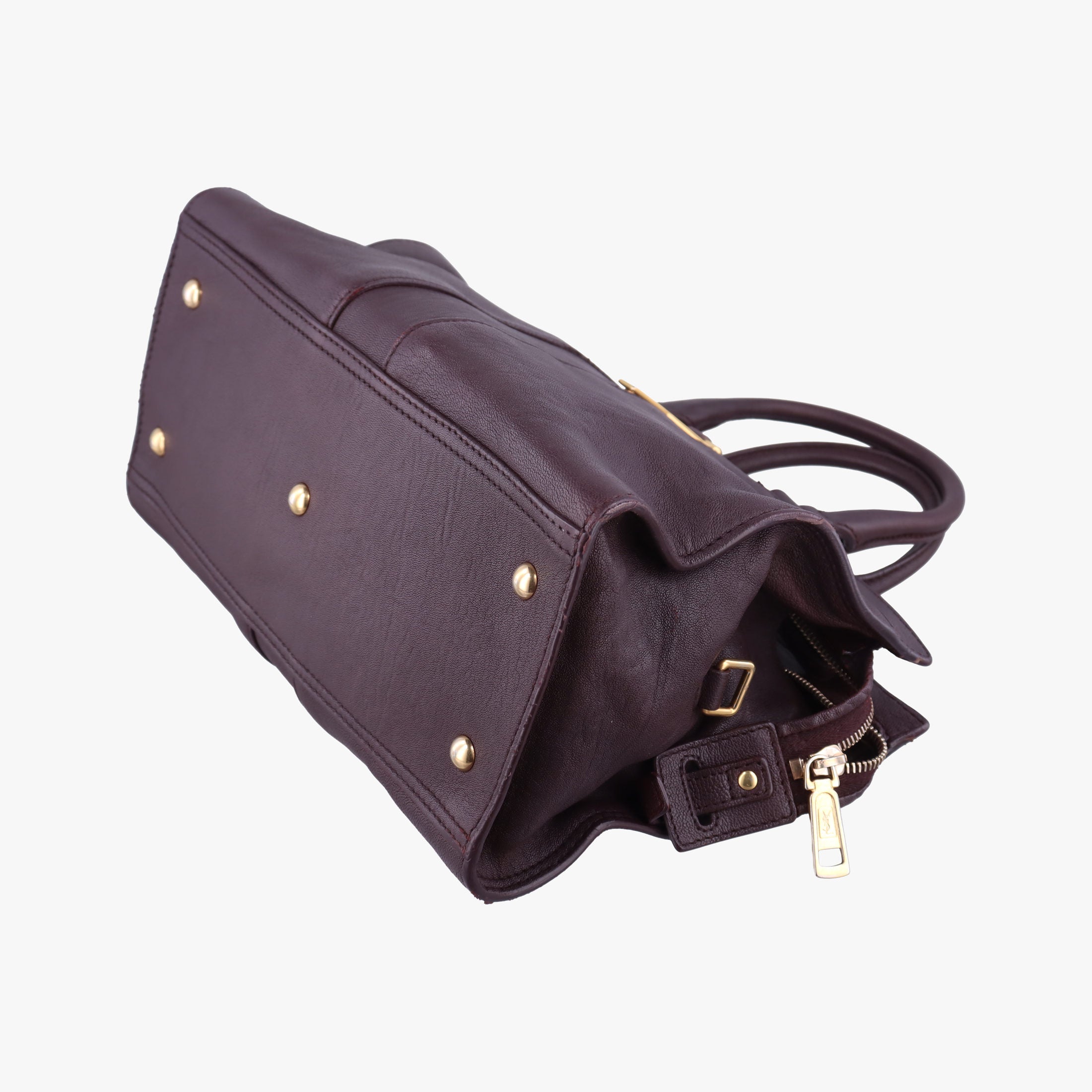 Secondhand Yves Saint Laurent Small Cabas Chyc Purple Leather 297957 shoulderbag | stylenewstar