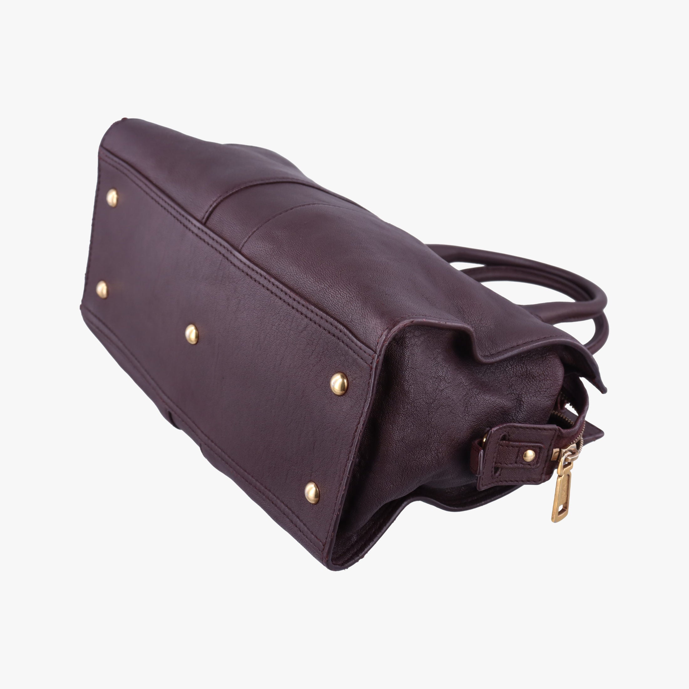Secondhand Yves Saint Laurent Small Cabas Chyc Purple Leather 297957 shoulderbag | stylenewstar