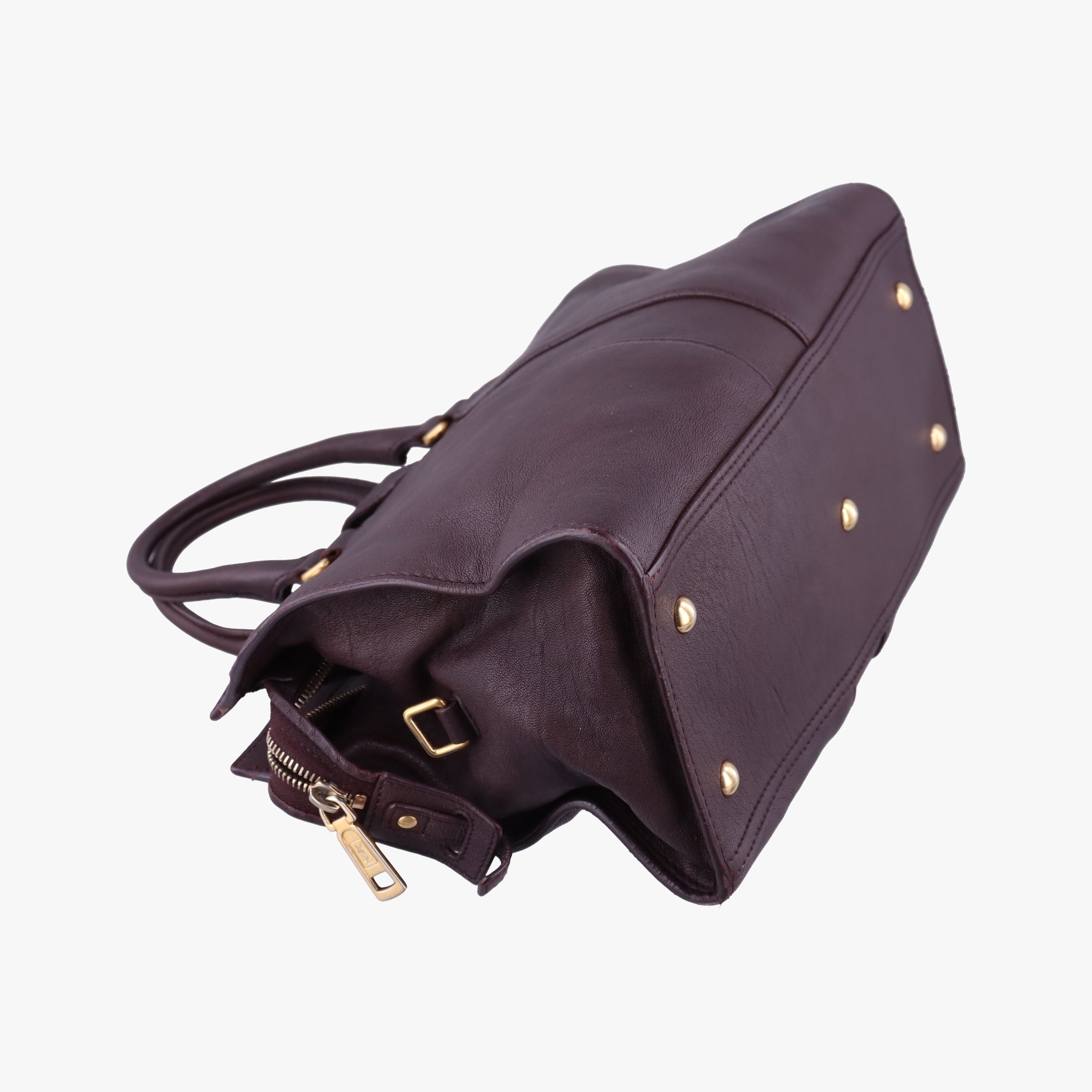 Secondhand Yves Saint Laurent Small Cabas Chyc Purple Leather 297957 shoulderbag | stylenewstar