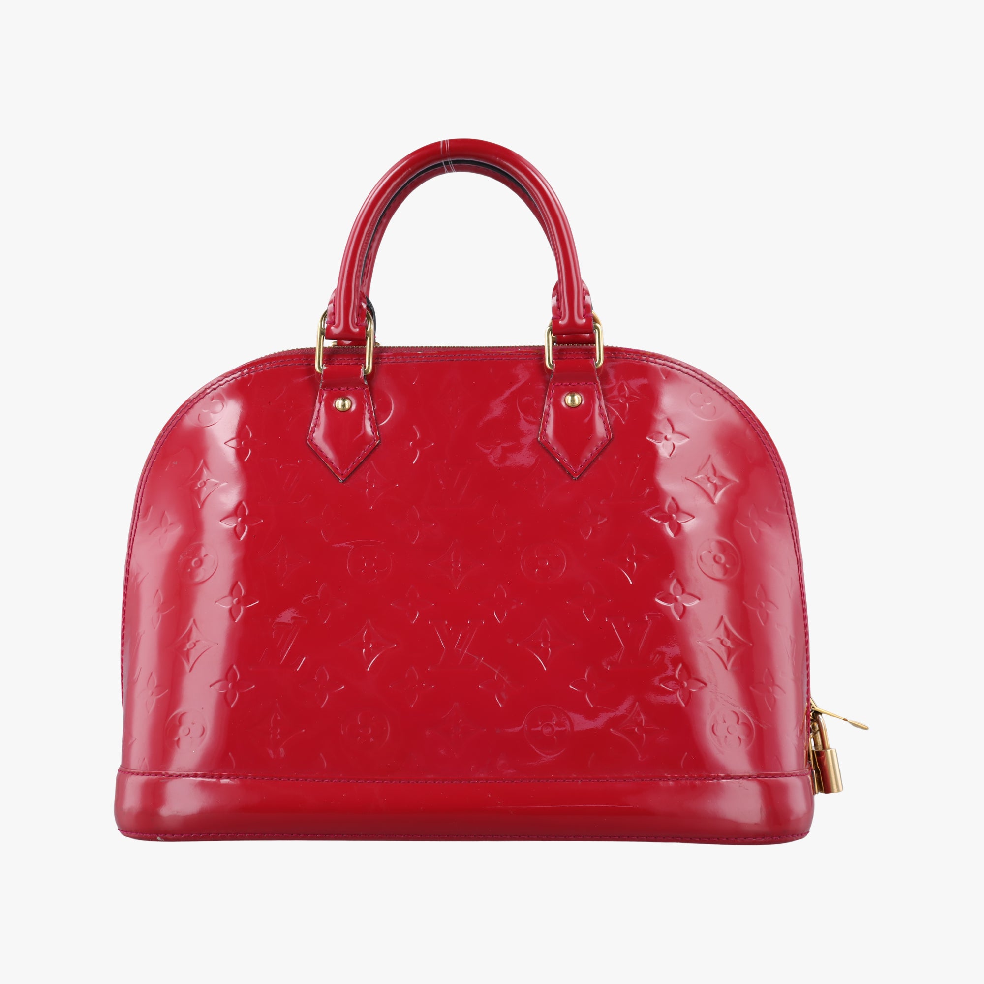 Pre-owned Louis Vuitton Alma PM pomme d'amour Vernis M90096 handbag | stylenewstar