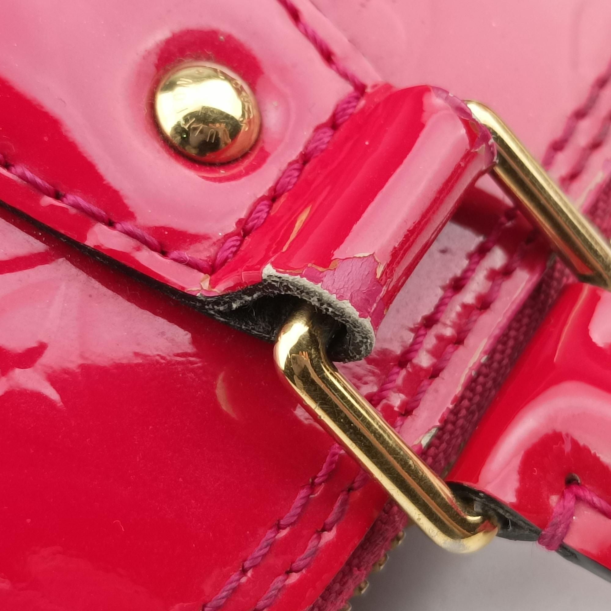 Pre-owned Louis Vuitton Alma PM pomme d'amour Vernis M90096 handbag | stylenewstar