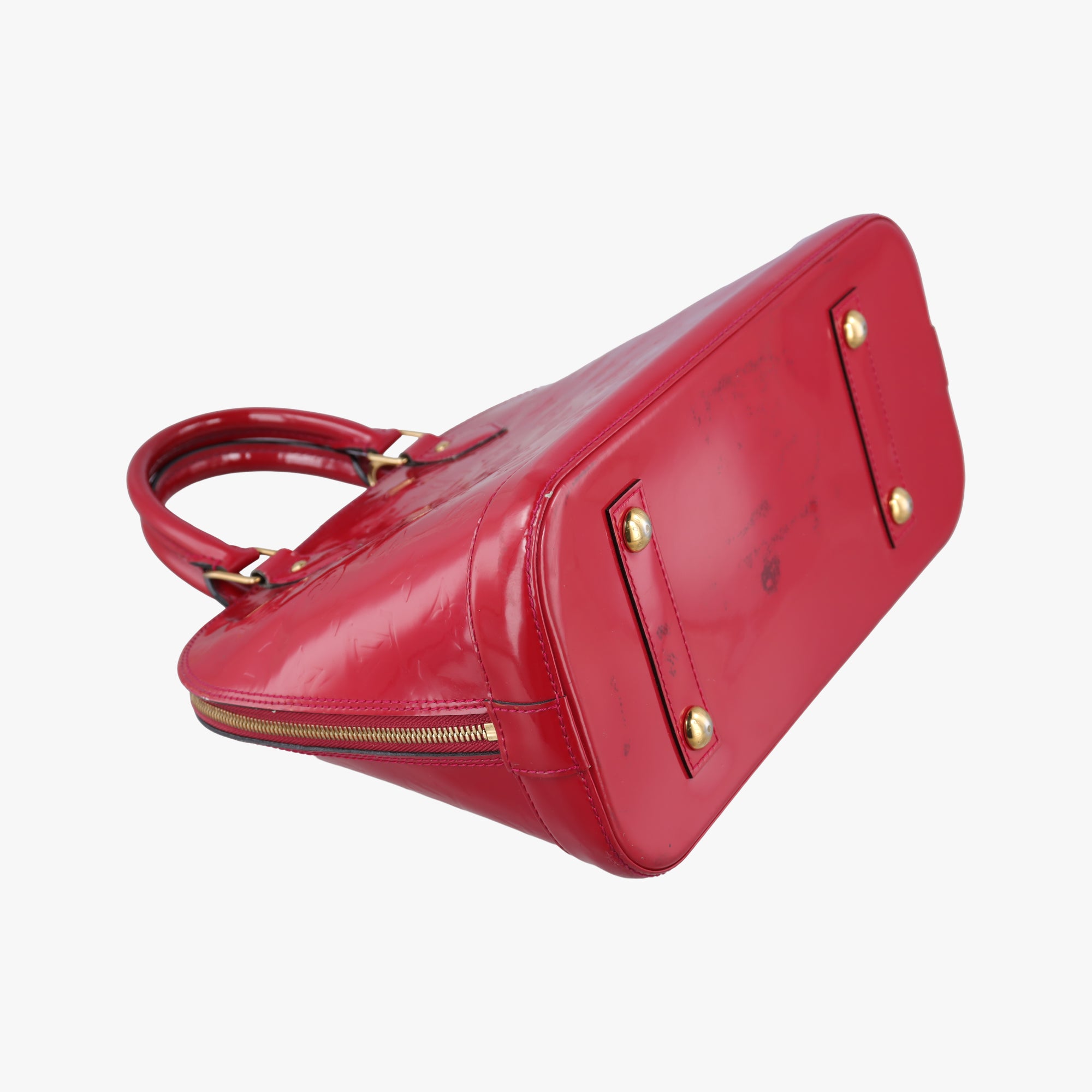 Pre-owned Louis Vuitton Alma PM pomme d'amour Vernis M90096 handbag | stylenewstar