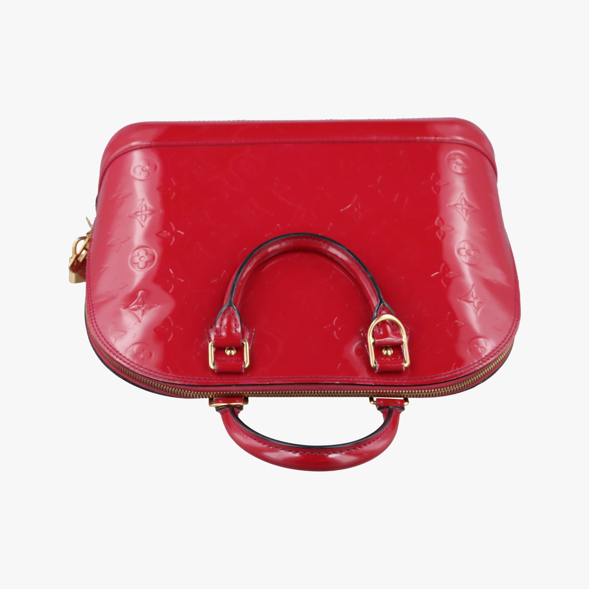 Pre-owned Louis Vuitton Alma PM pomme d'amour Vernis M90096 handbag | stylenewstar