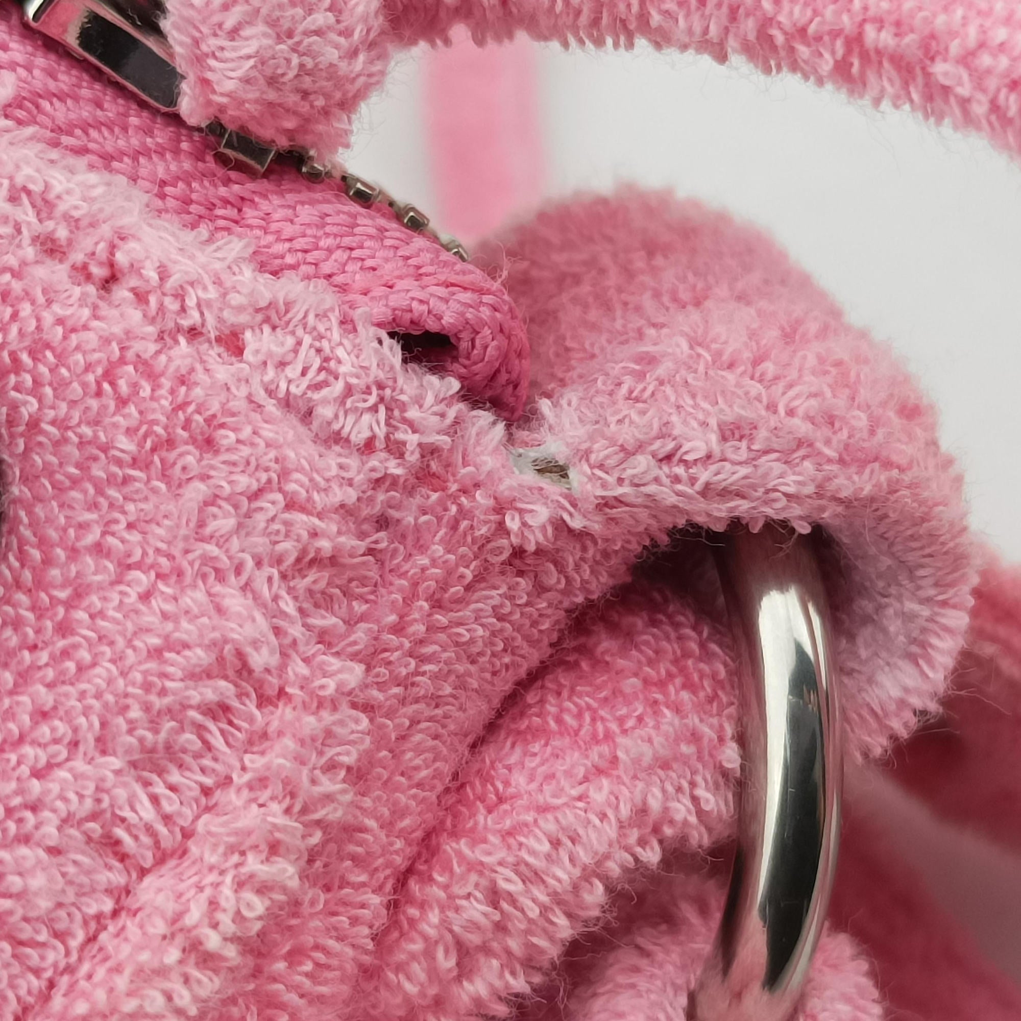 Pre-owned Balenciaga Le Cagole mini Pink Pile Fabric  shoulderbag | stylenewstar