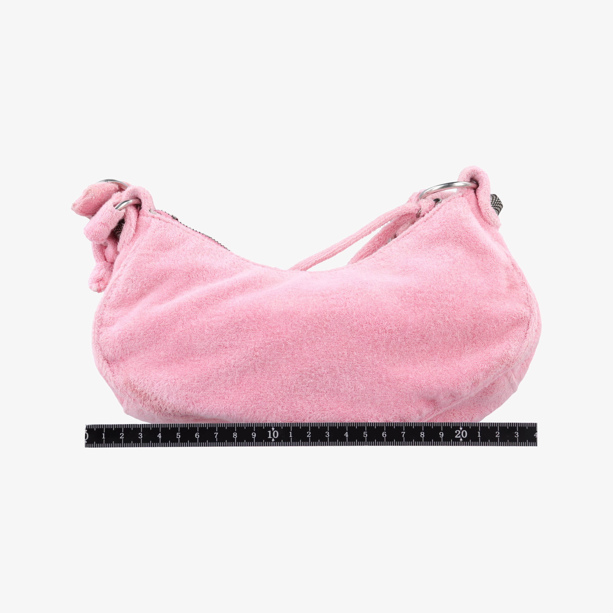 Pre-owned Balenciaga Le Cagole mini Pink Pile Fabric  shoulderbag | stylenewstar