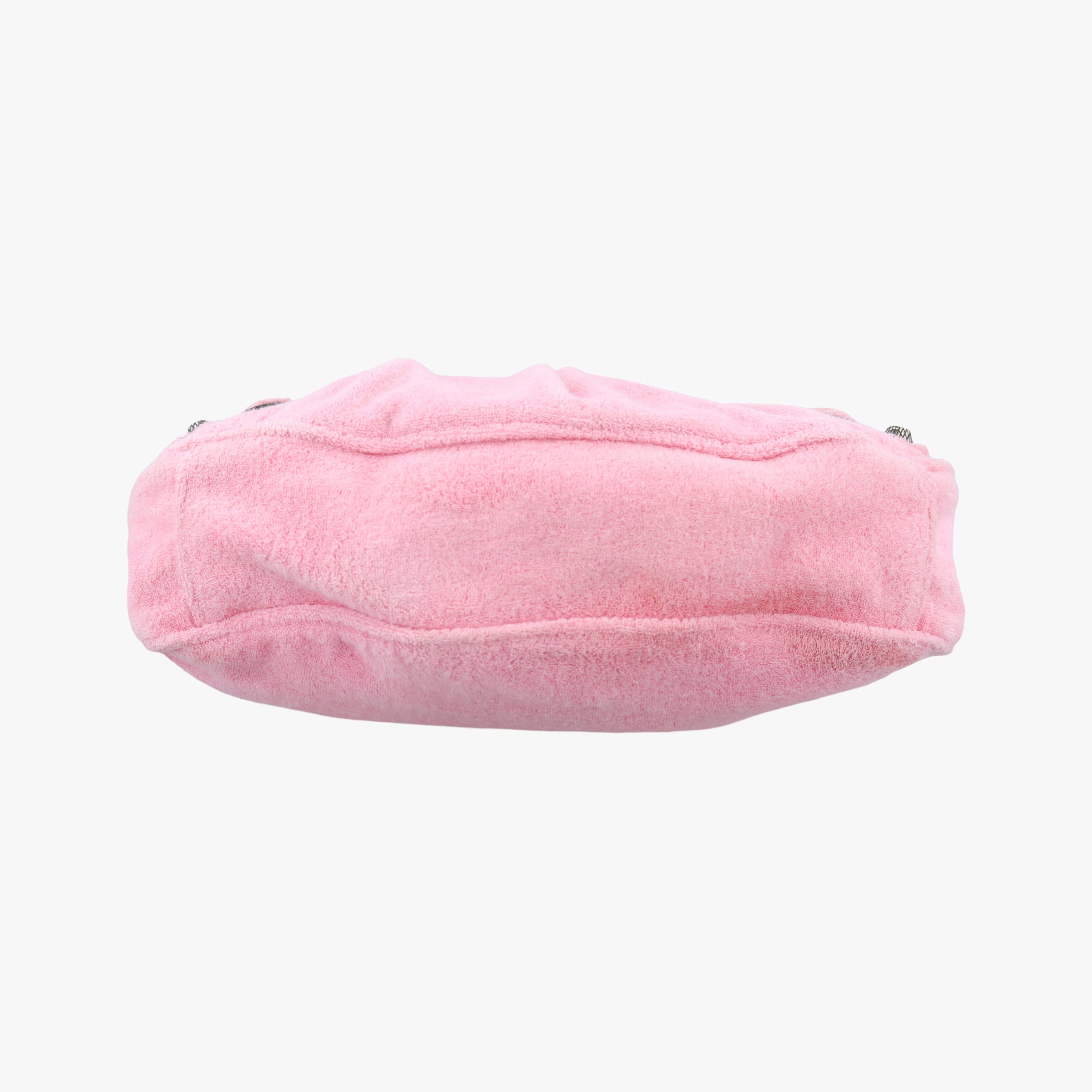 Pre-owned Balenciaga Le Cagole mini Pink Pile Fabric  shoulderbag | stylenewstar