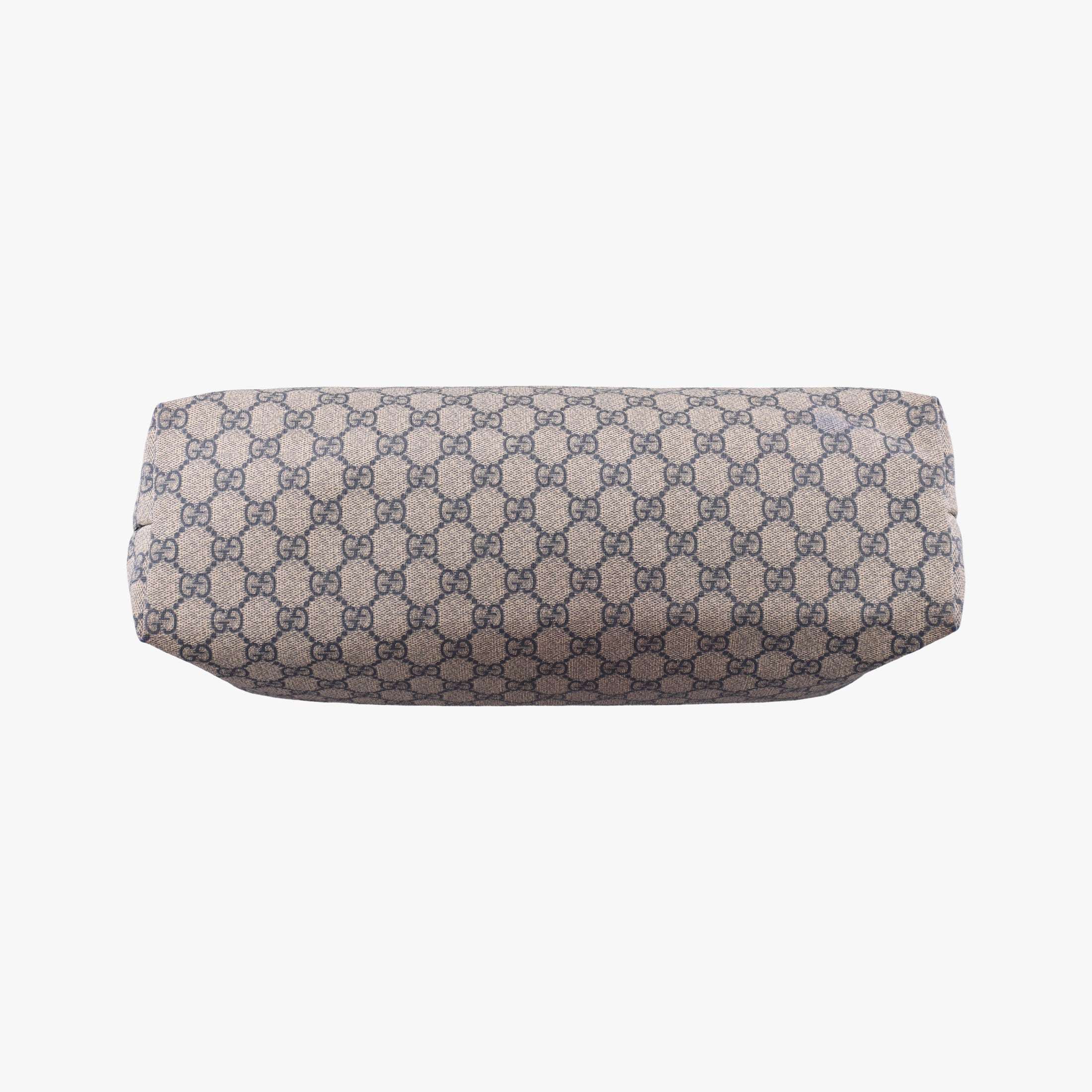 Pre-owned Gucci GG Supreme Brown×Navy PVC coated canvas×Leather 211137 handbag | stylenewstar