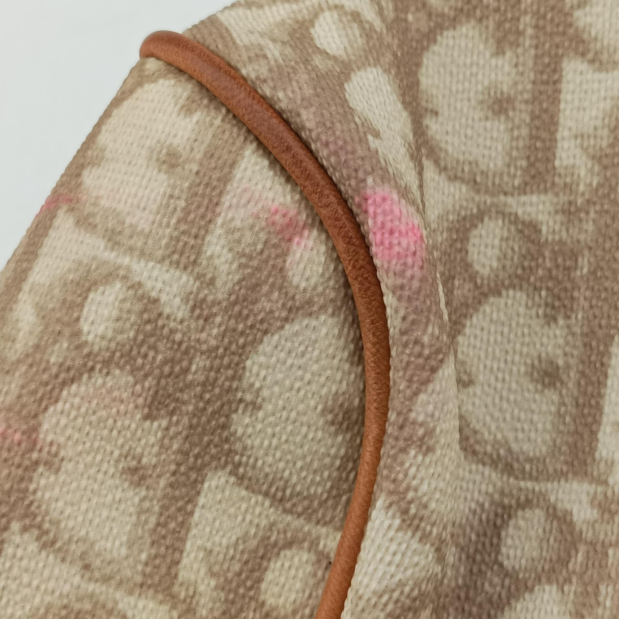 Secondhand Christian Dior Romantic Trotter Beige x Pink PVC coated canvas  shoulderbag | stylenewstar