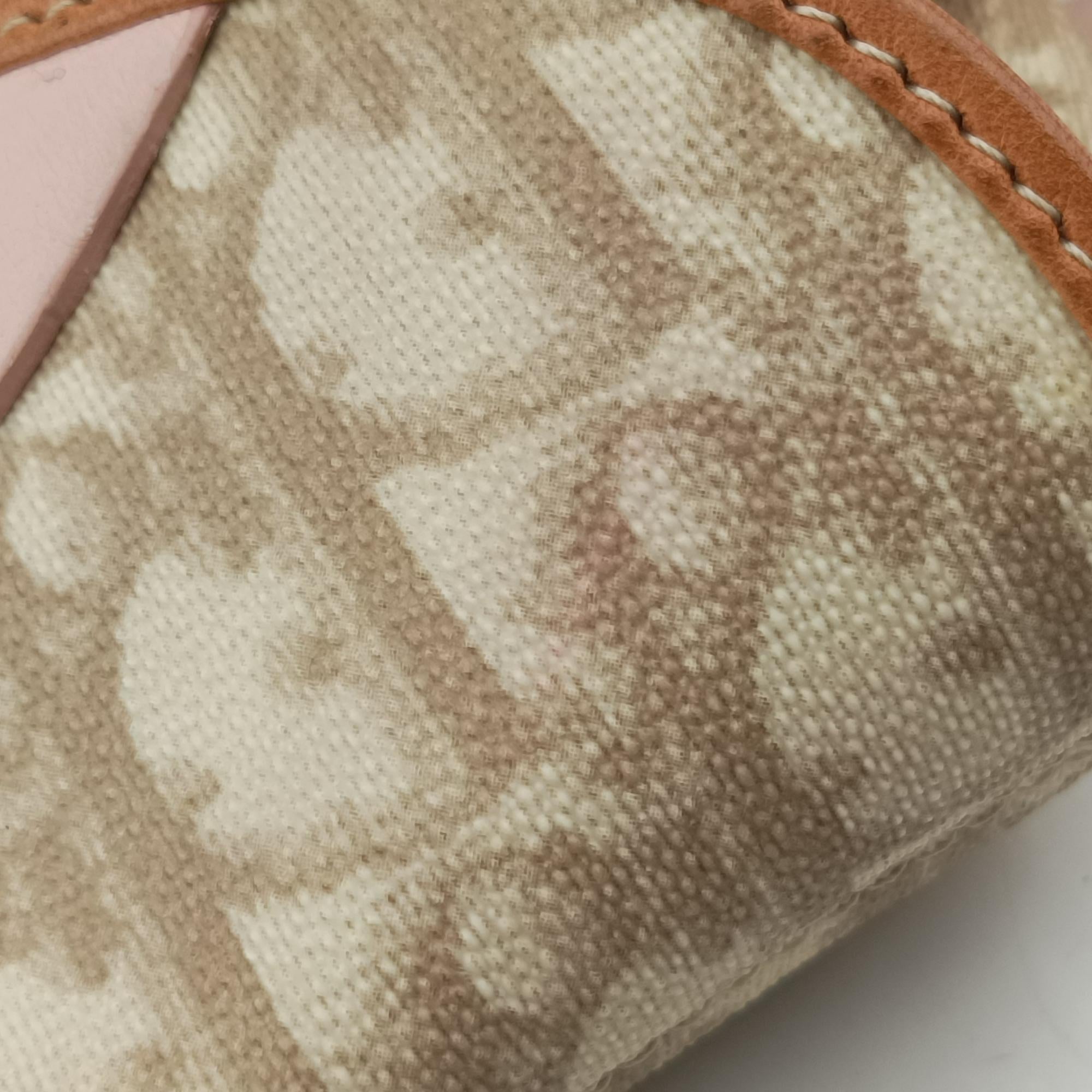 Secondhand Christian Dior Romantic Trotter Beige x Pink PVC coated canvas  shoulderbag | stylenewstar