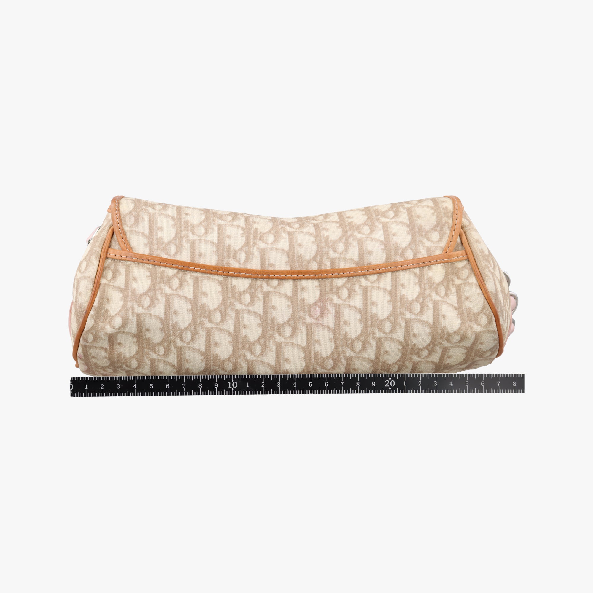 Secondhand Christian Dior Romantic Trotter Beige x Pink PVC coated canvas  shoulderbag | stylenewstar