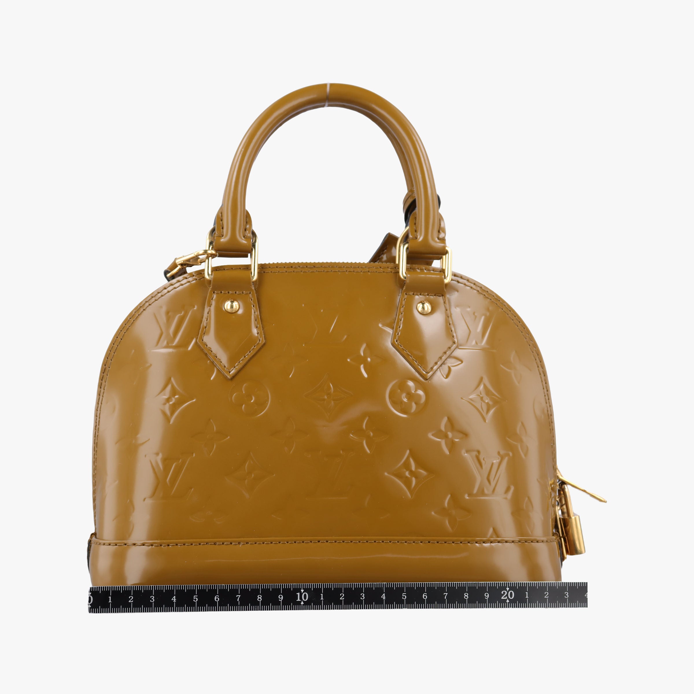 Pre-owned Louis Vuitton Alma BB brown Vernis M91585 shoulderbag | stylenewstar