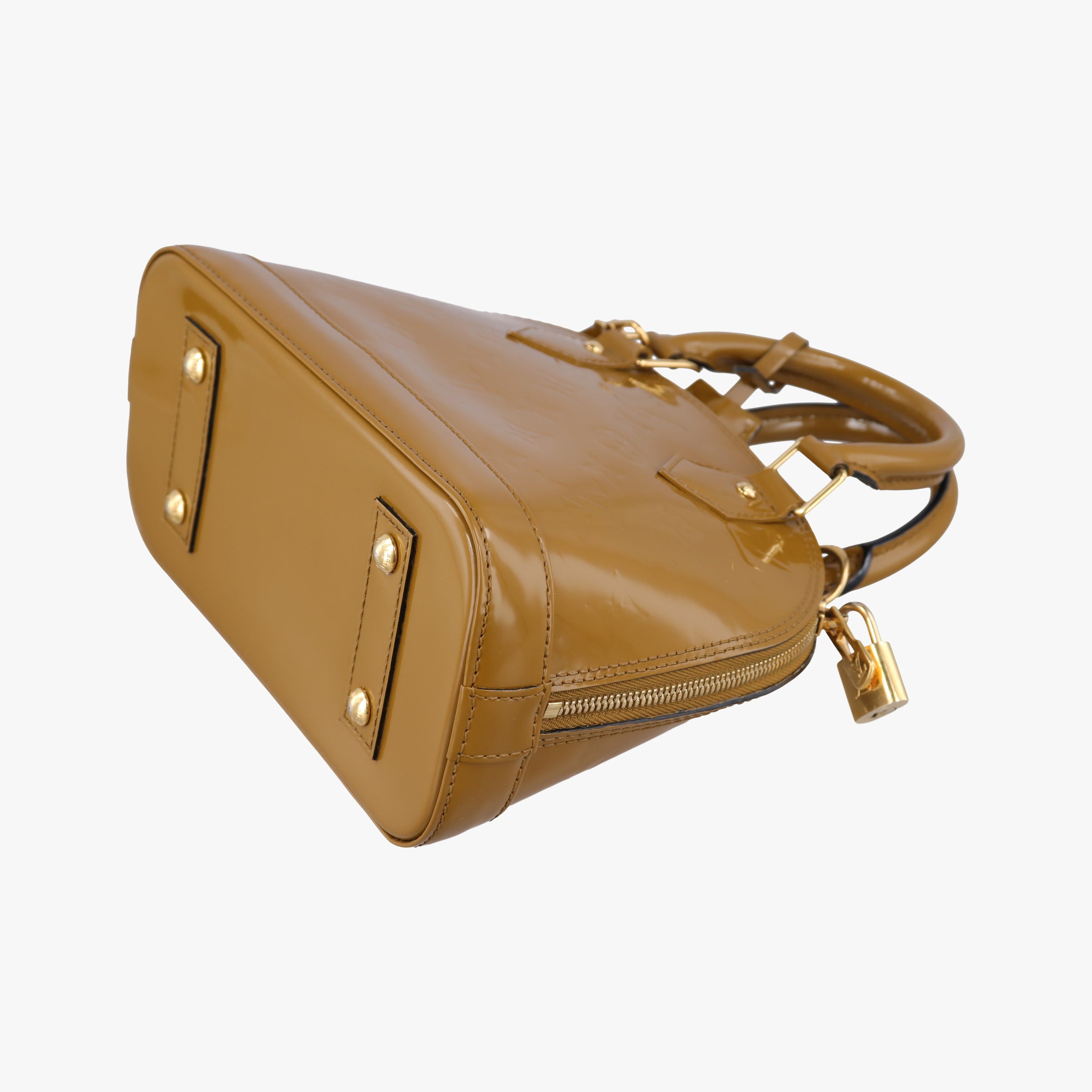 Pre-owned Louis Vuitton Alma BB brown Vernis M91585 shoulderbag | stylenewstar
