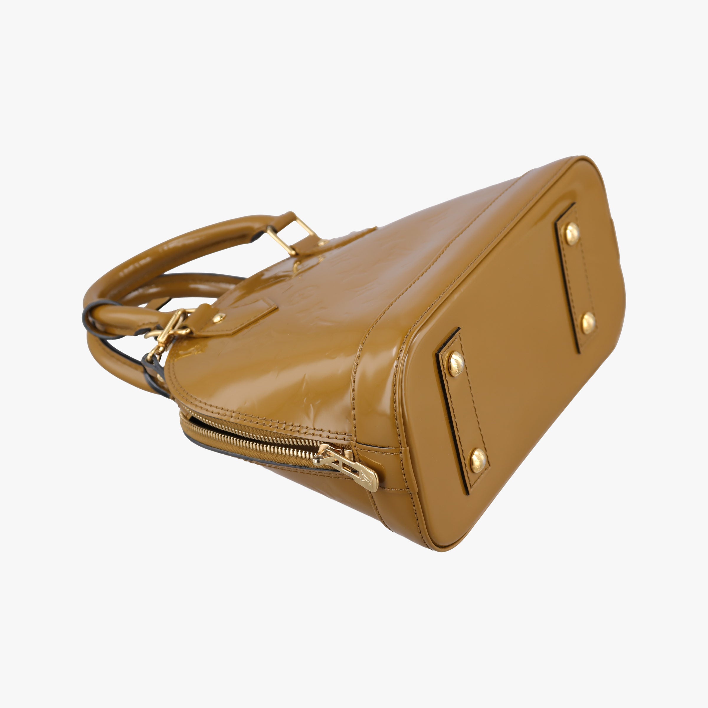 Pre-owned Louis Vuitton Alma BB brown Vernis M91585 shoulderbag | stylenewstar