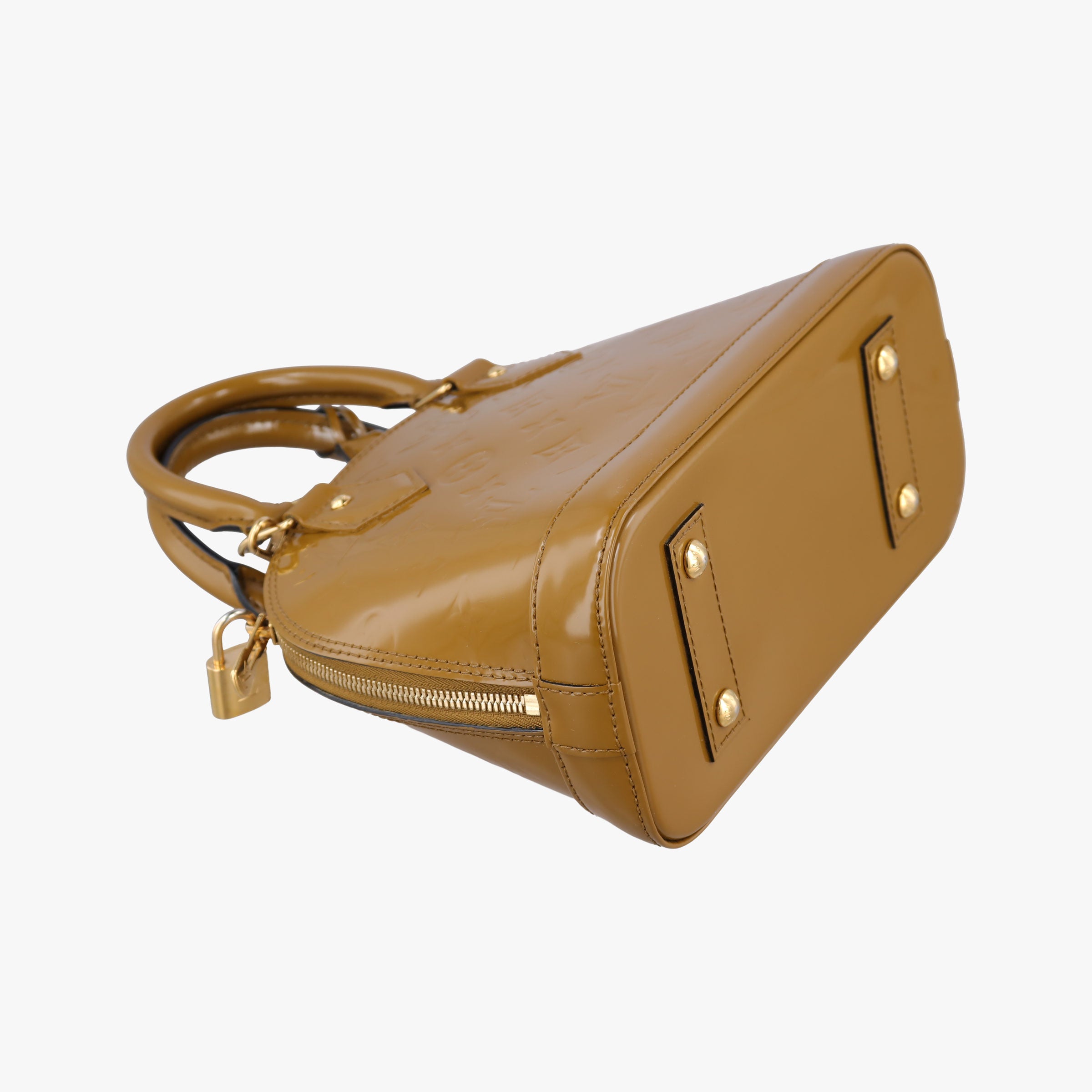 Pre-owned Louis Vuitton Alma BB brown Vernis M91585 shoulderbag | stylenewstar