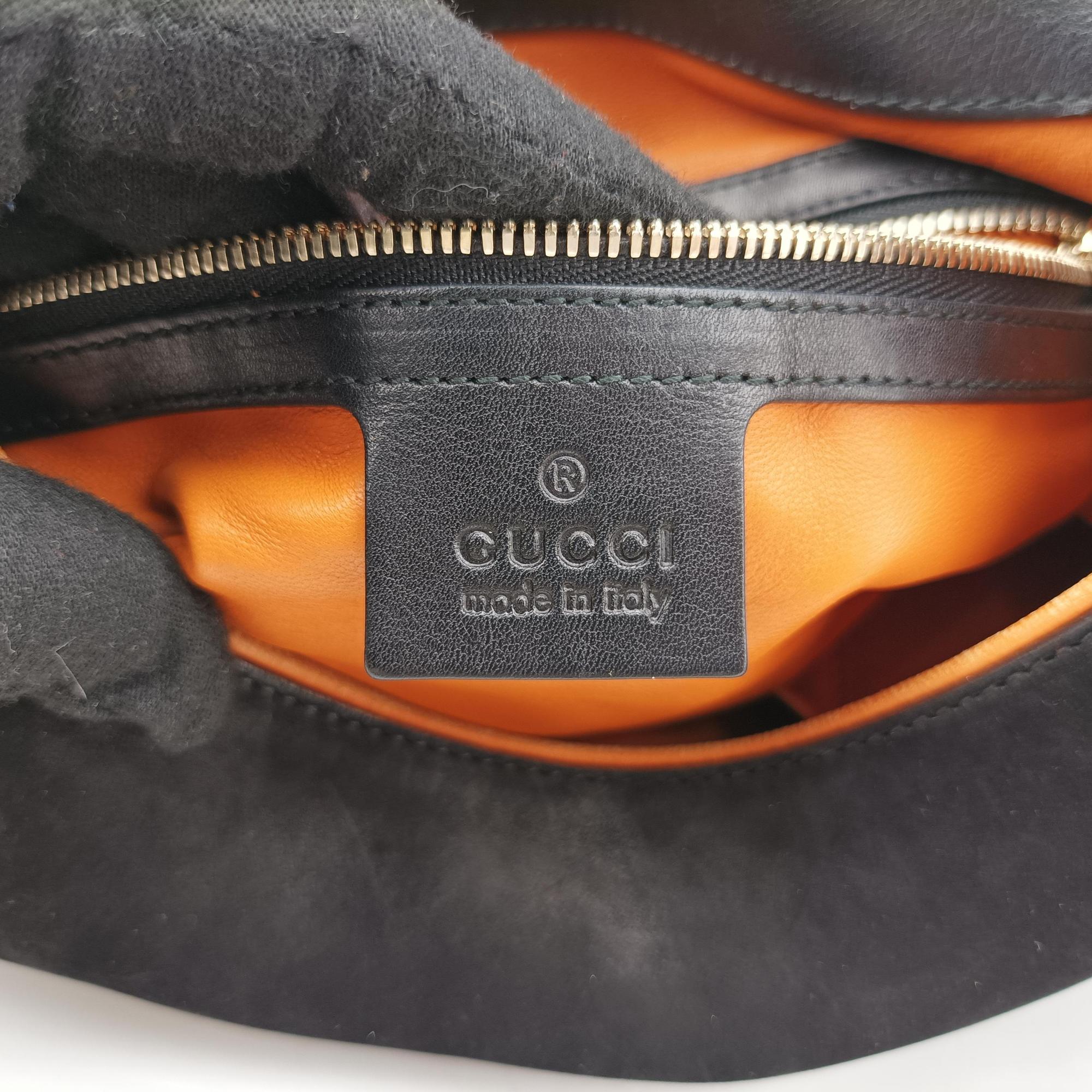 Pre-owned Gucci New Jackie Black suede  shoulderbag | stylenewstar