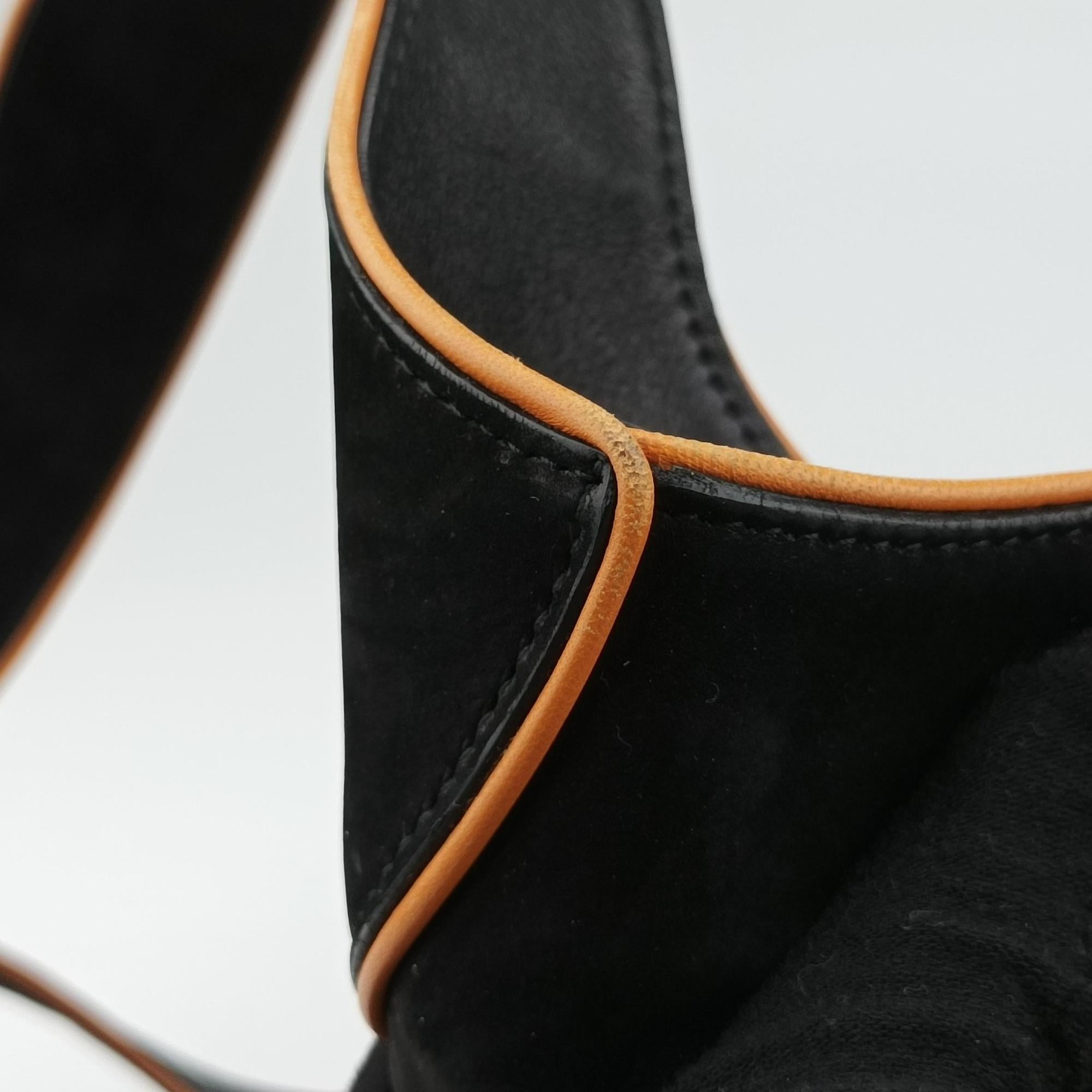 Pre-owned Gucci New Jackie Black suede  shoulderbag | stylenewstar