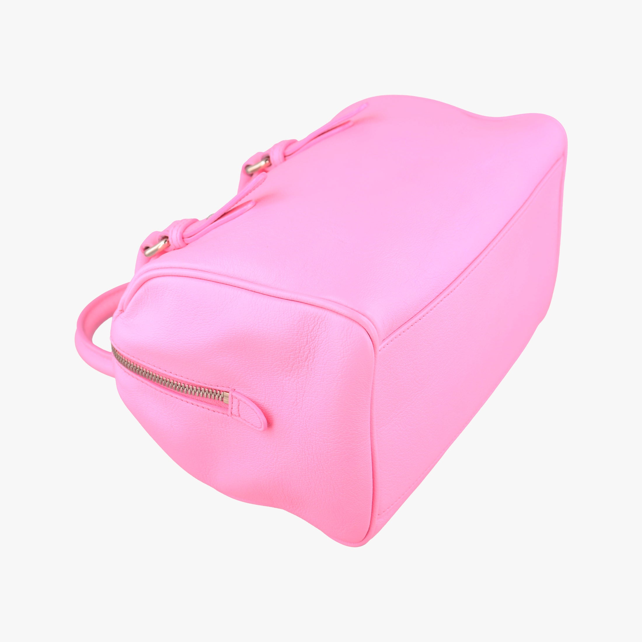 Secondhand VERSACE La Medusa Palazzo bowling Pink Leather  handbag | stylenewstar