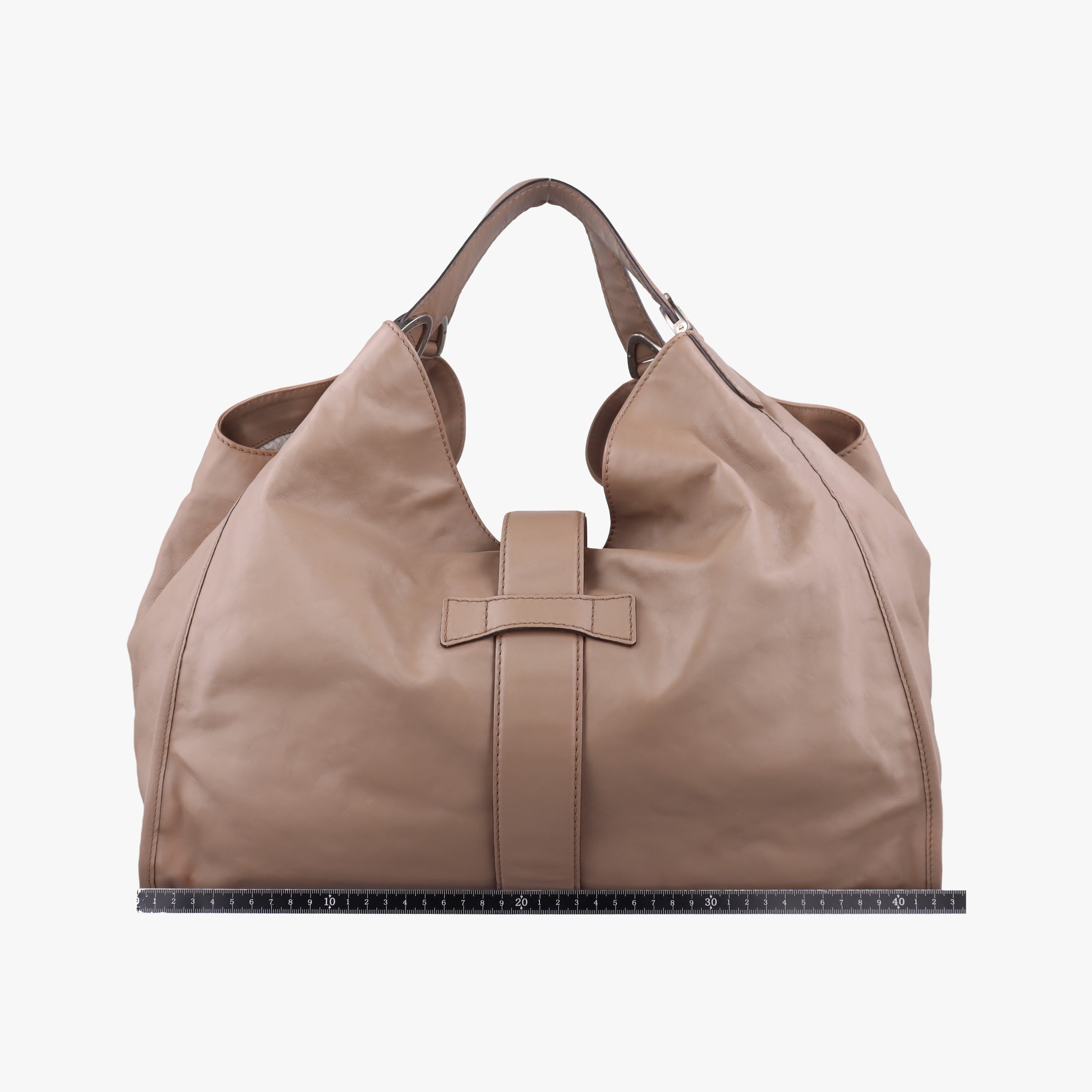 Pre-owned Gucci Soft Stirrup Beige Leather 296855 handbag | stylenewstar