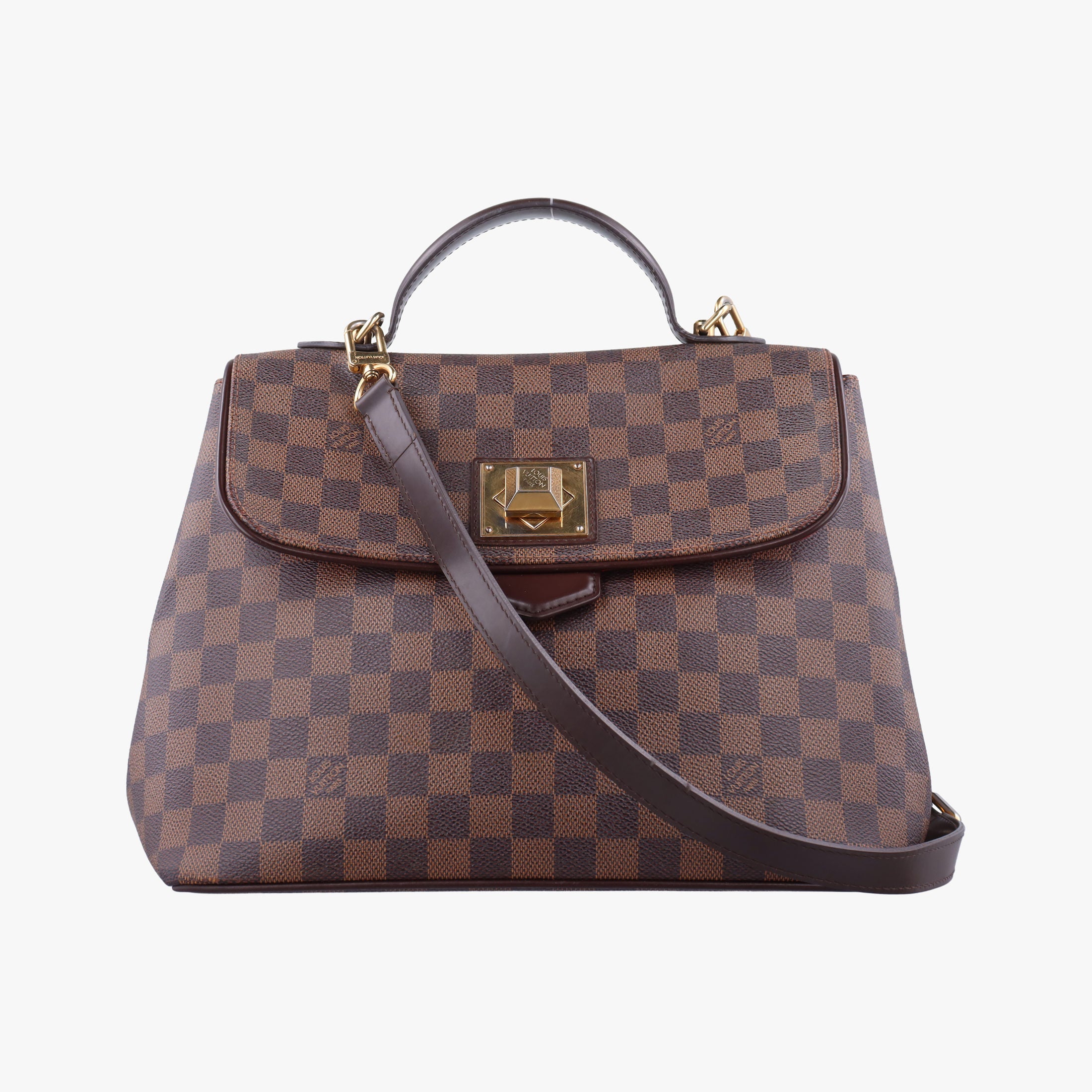 Pre-owned Louis Vuitton BERGAMO MM EBENE Damier Canvas N41168 shoulderbag | stylenewstar