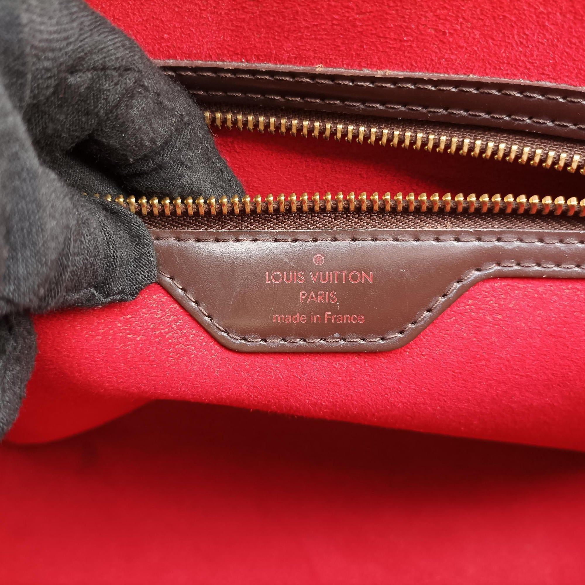 Pre-owned Louis Vuitton BERGAMO MM EBENE Damier Canvas N41168 shoulderbag | stylenewstar