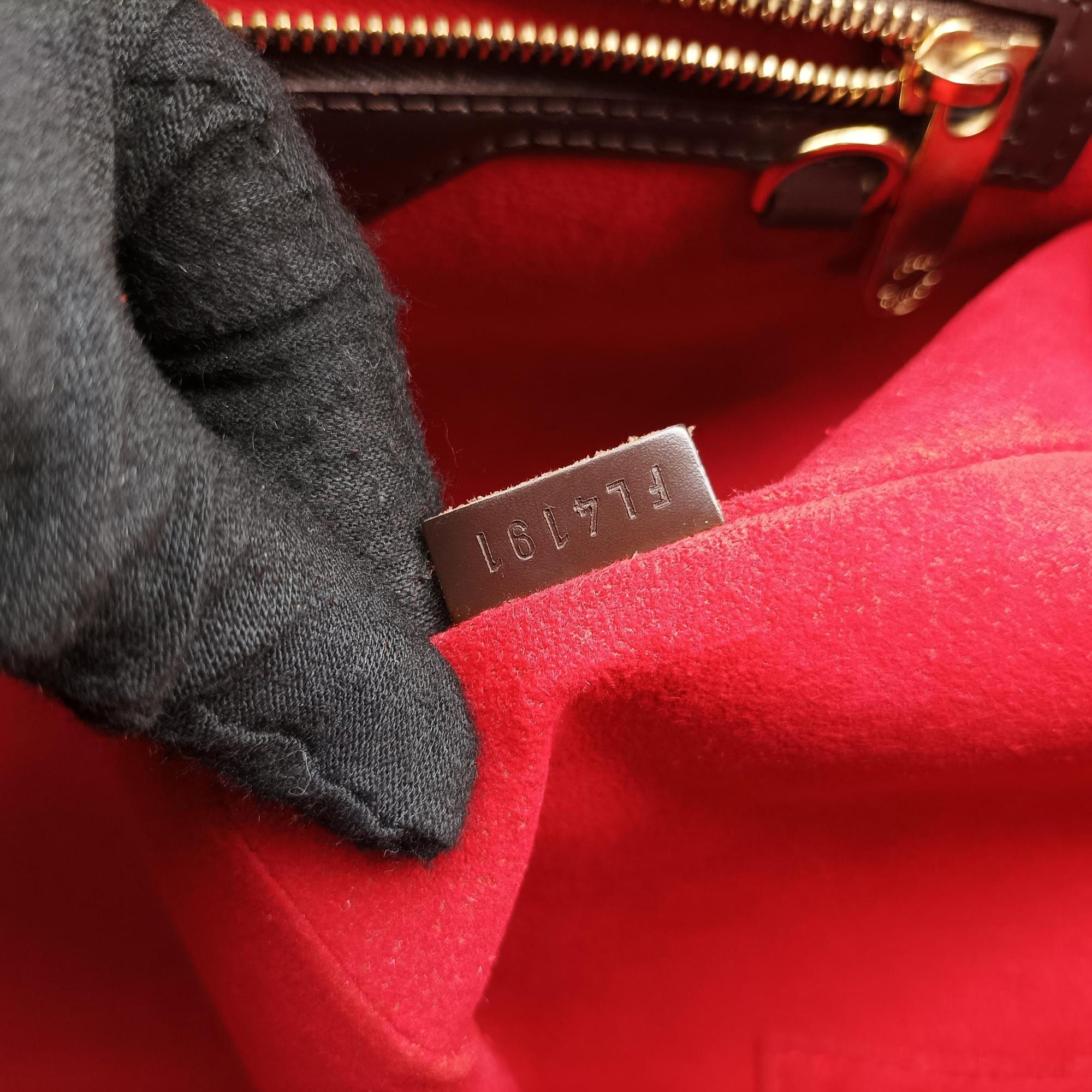 Pre-owned Louis Vuitton BERGAMO MM EBENE Damier Canvas N41168 shoulderbag | stylenewstar