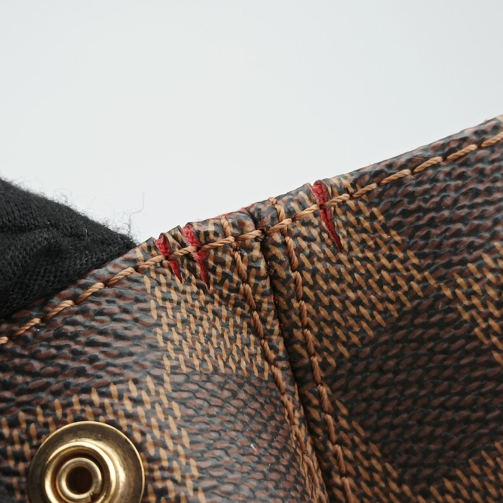 Pre-owned Louis Vuitton BERGAMO MM EBENE Damier Canvas N41168 shoulderbag | stylenewstar