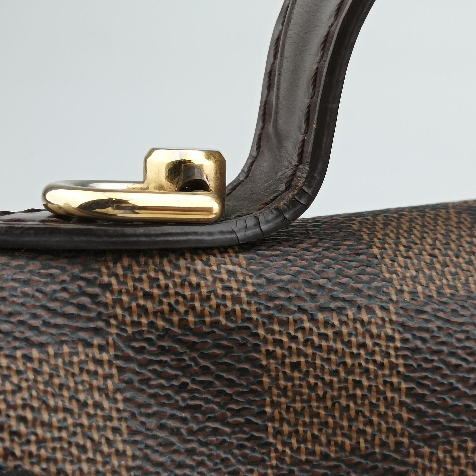 Pre-owned Louis Vuitton BERGAMO MM EBENE Damier Canvas N41168 shoulderbag | stylenewstar