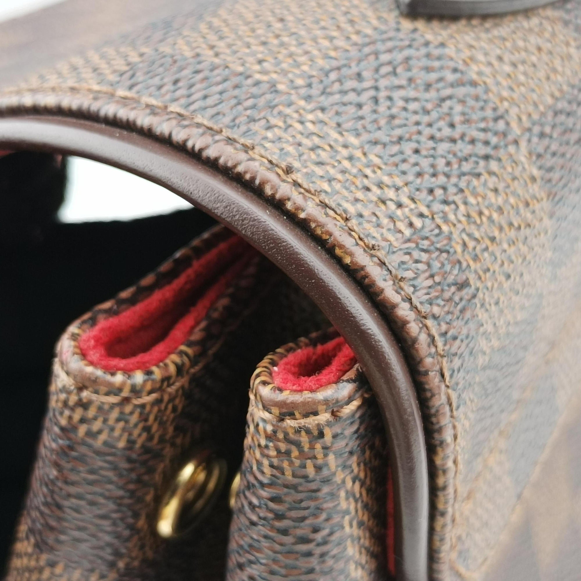 Pre-owned Louis Vuitton BERGAMO MM EBENE Damier Canvas N41168 shoulderbag | stylenewstar