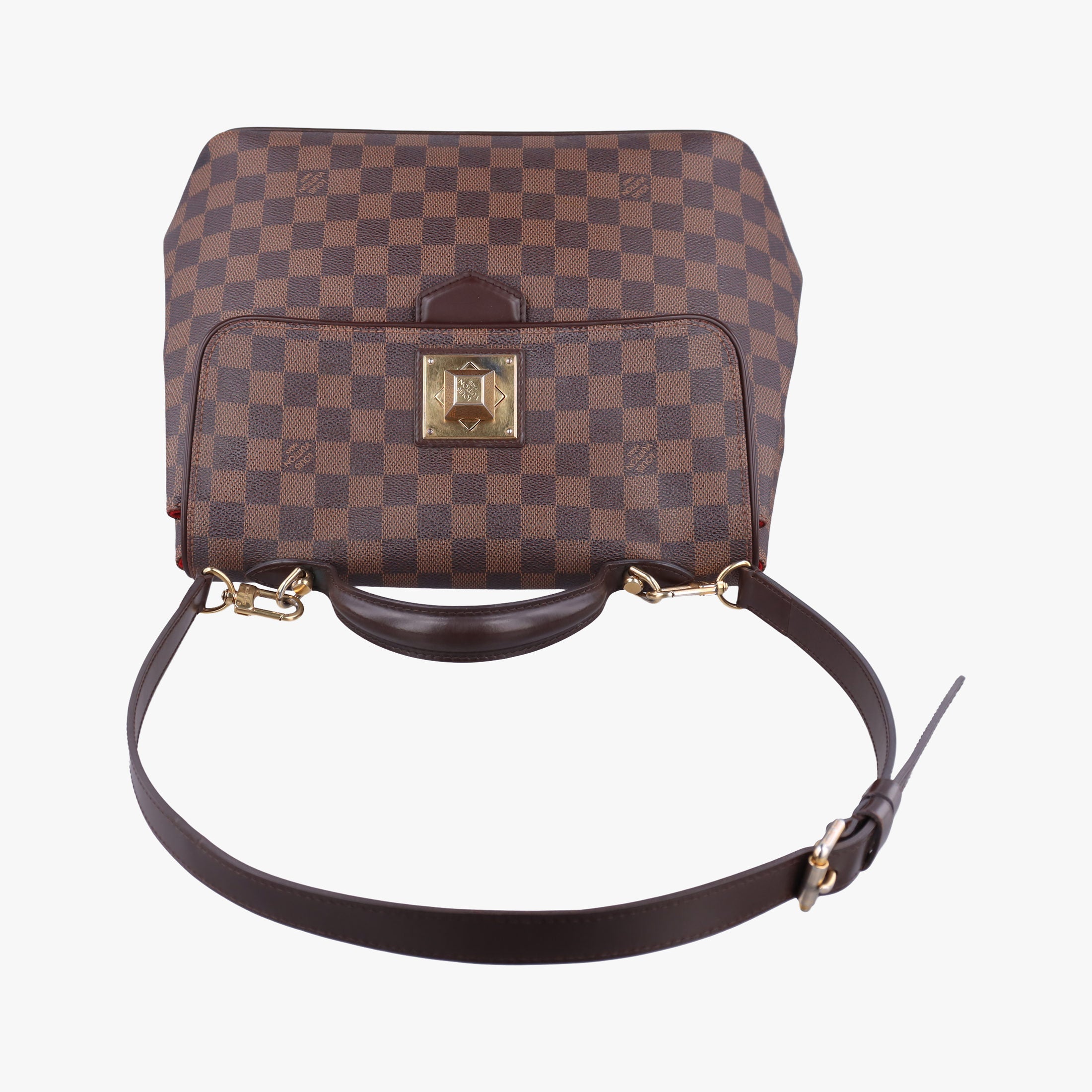 Pre-owned Louis Vuitton BERGAMO MM EBENE Damier Canvas N41168 shoulderbag | stylenewstar