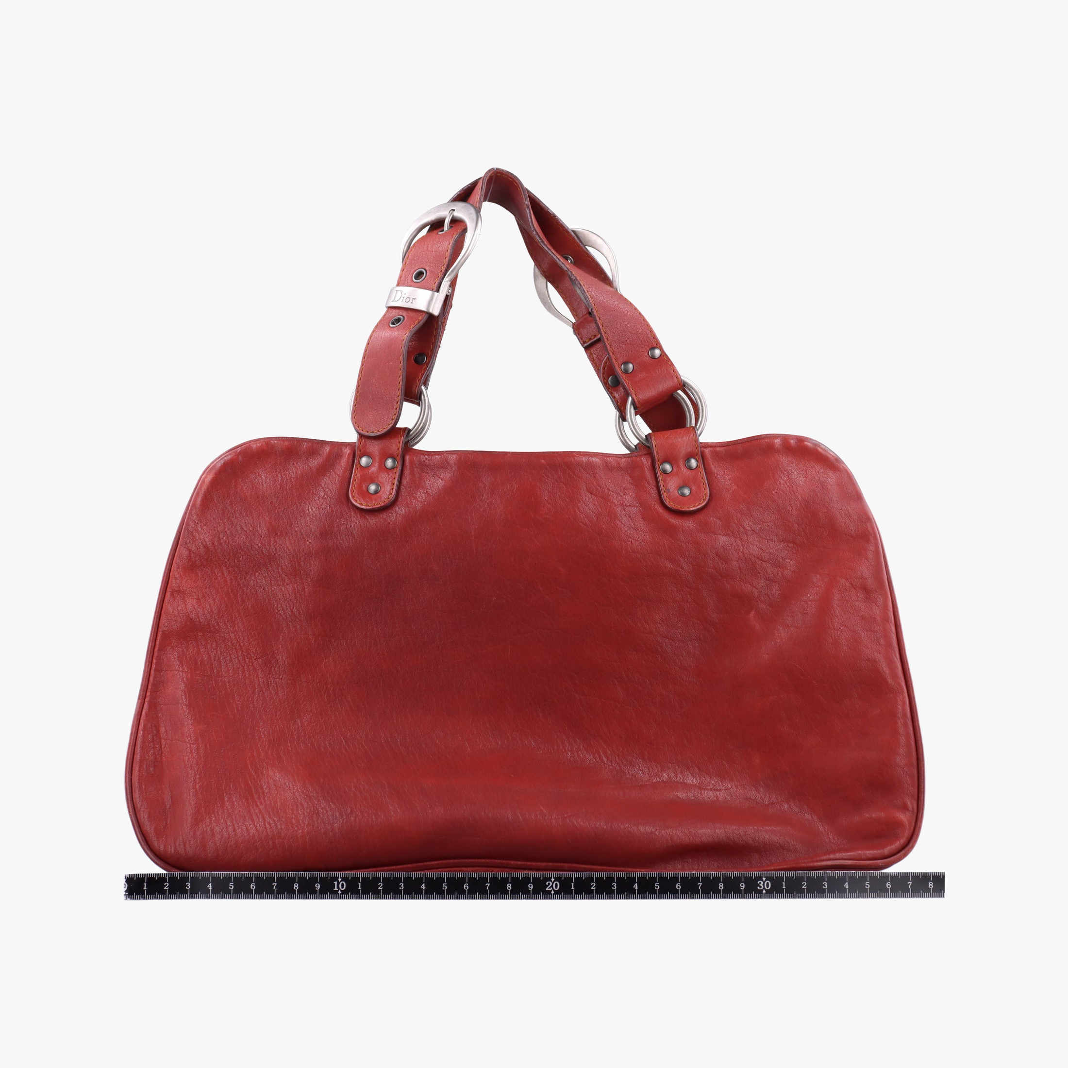 Pre-owned Christian Dior Gaucho Burgundy Leather  handbag | stylenewstar