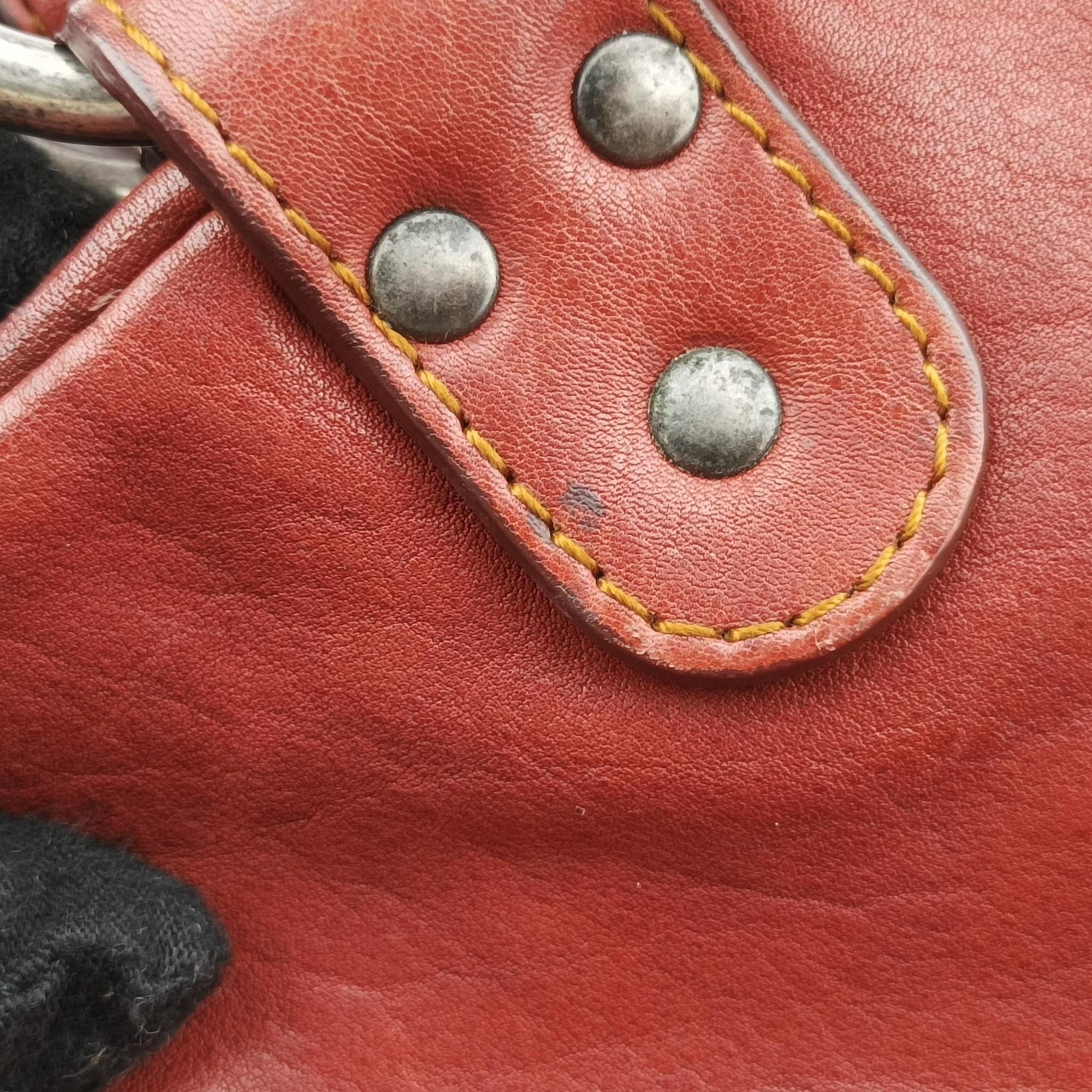 Pre-owned Christian Dior Gaucho Burgundy Leather  handbag | stylenewstar