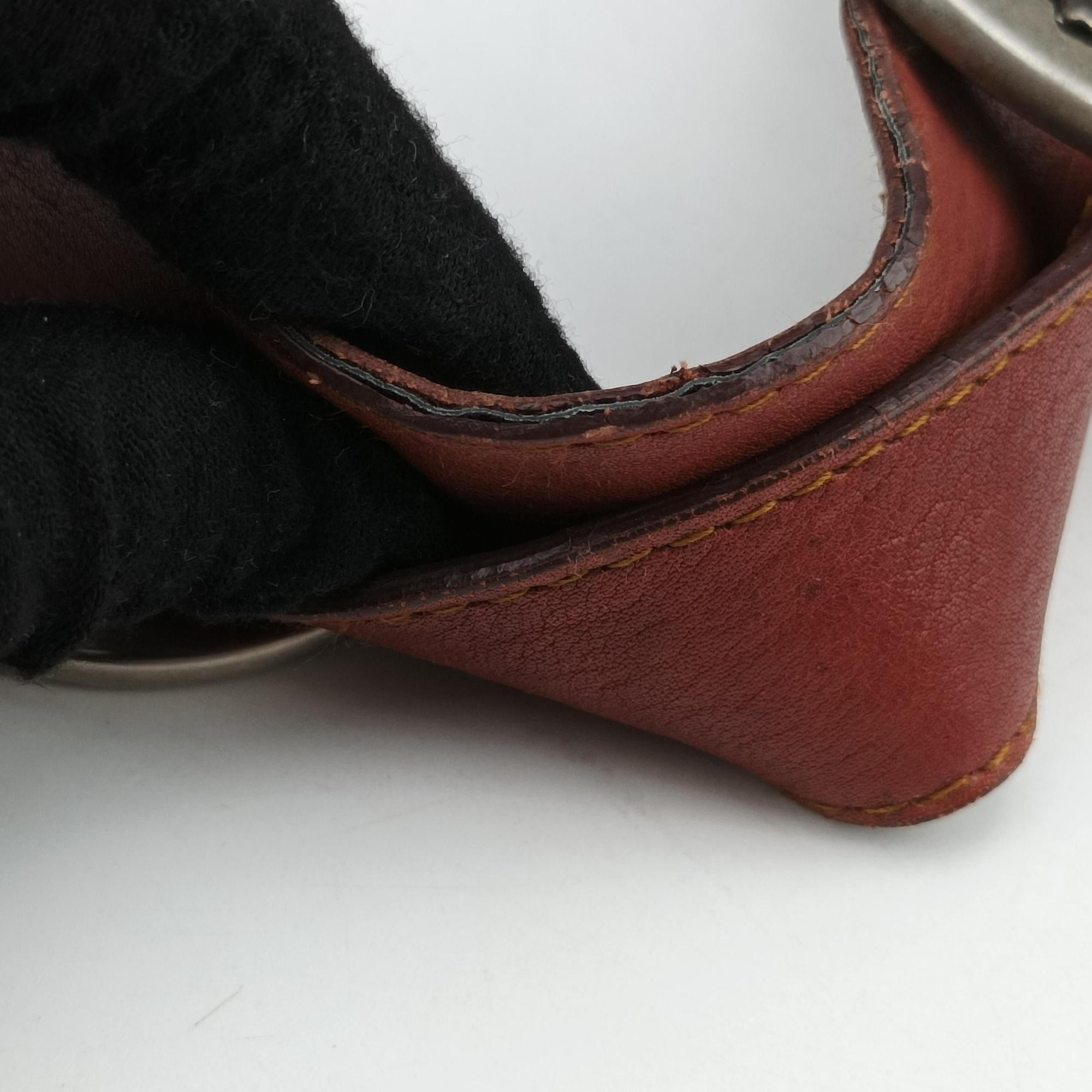 Pre-owned Christian Dior Gaucho Burgundy Leather  handbag | stylenewstar