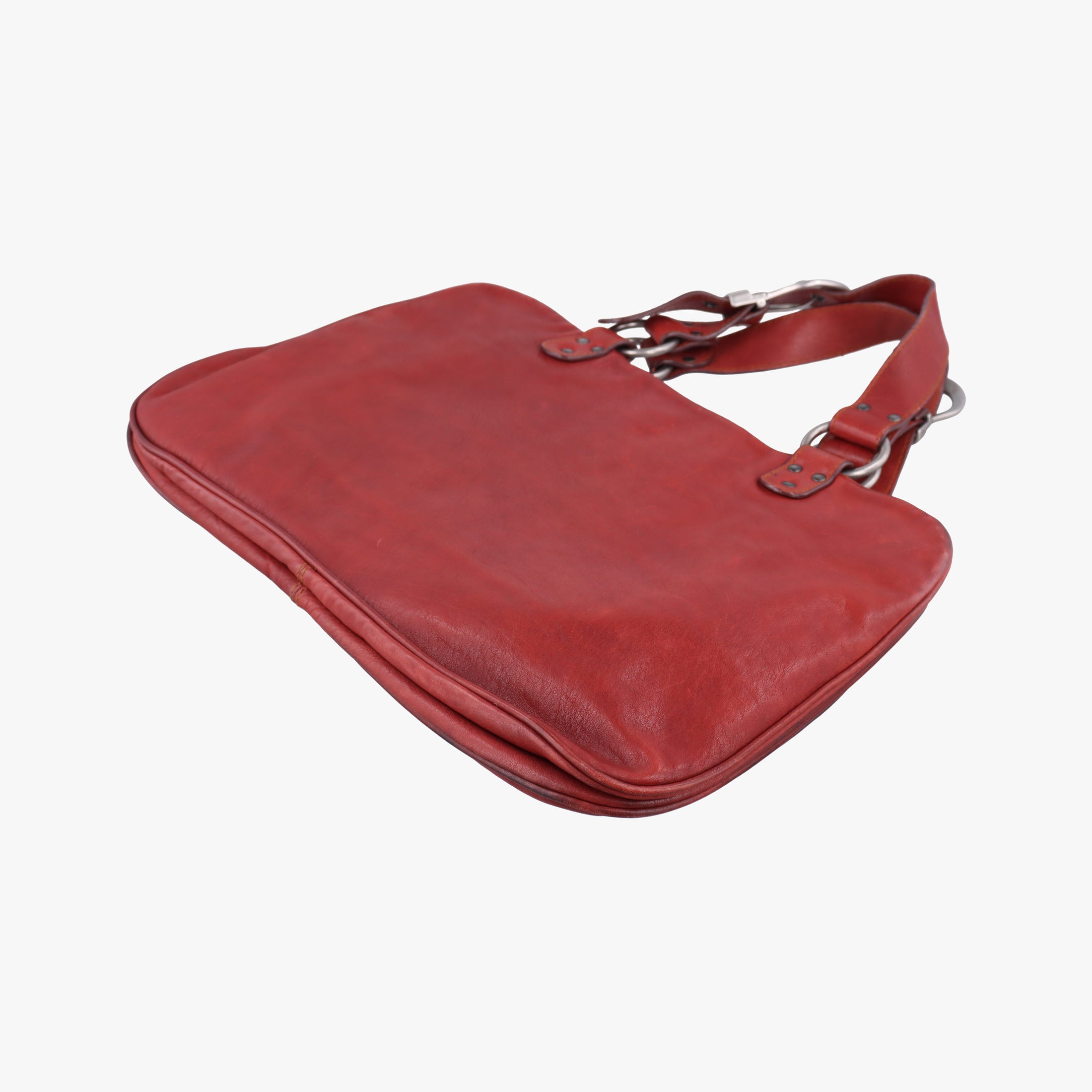 Pre-owned Christian Dior Gaucho Burgundy Leather  handbag | stylenewstar