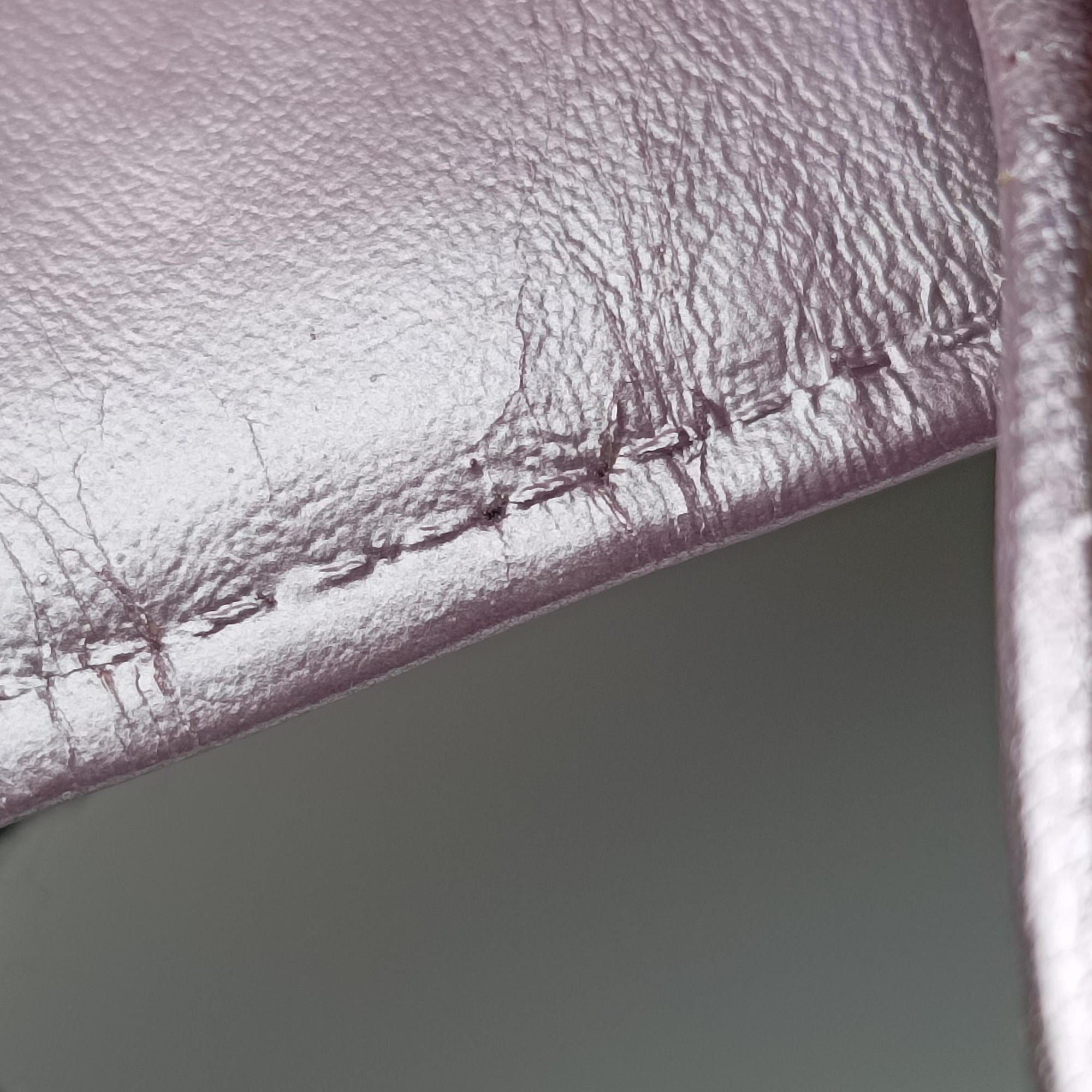 Pre-owned Fendi Zucca Vanity Mirror beige×Brown×purple canvas×leather 8BN133 shoulderbag | stylenewstar