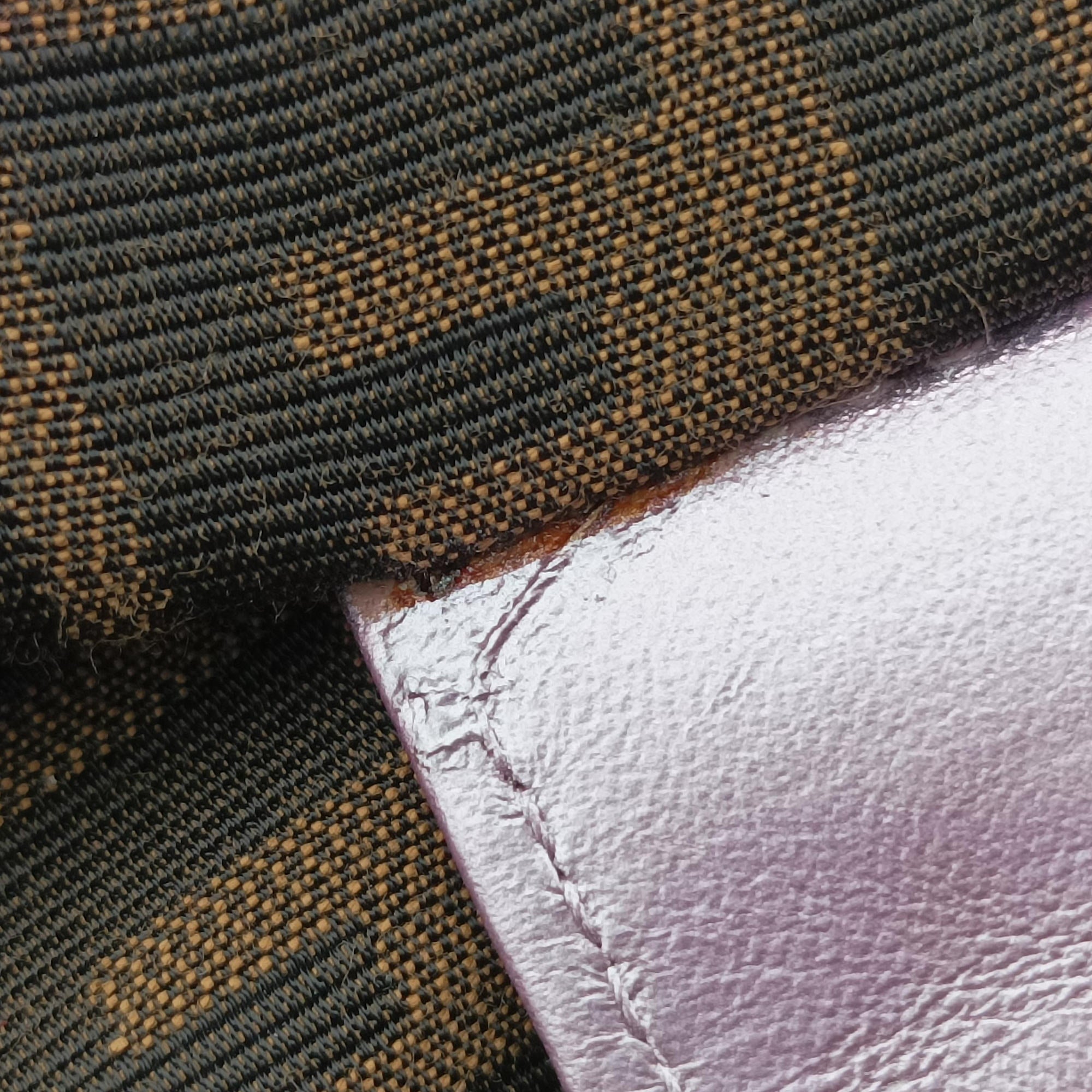 Pre-owned Fendi Zucca Vanity Mirror beige×Brown×purple canvas×leather 8BN133 shoulderbag | stylenewstar