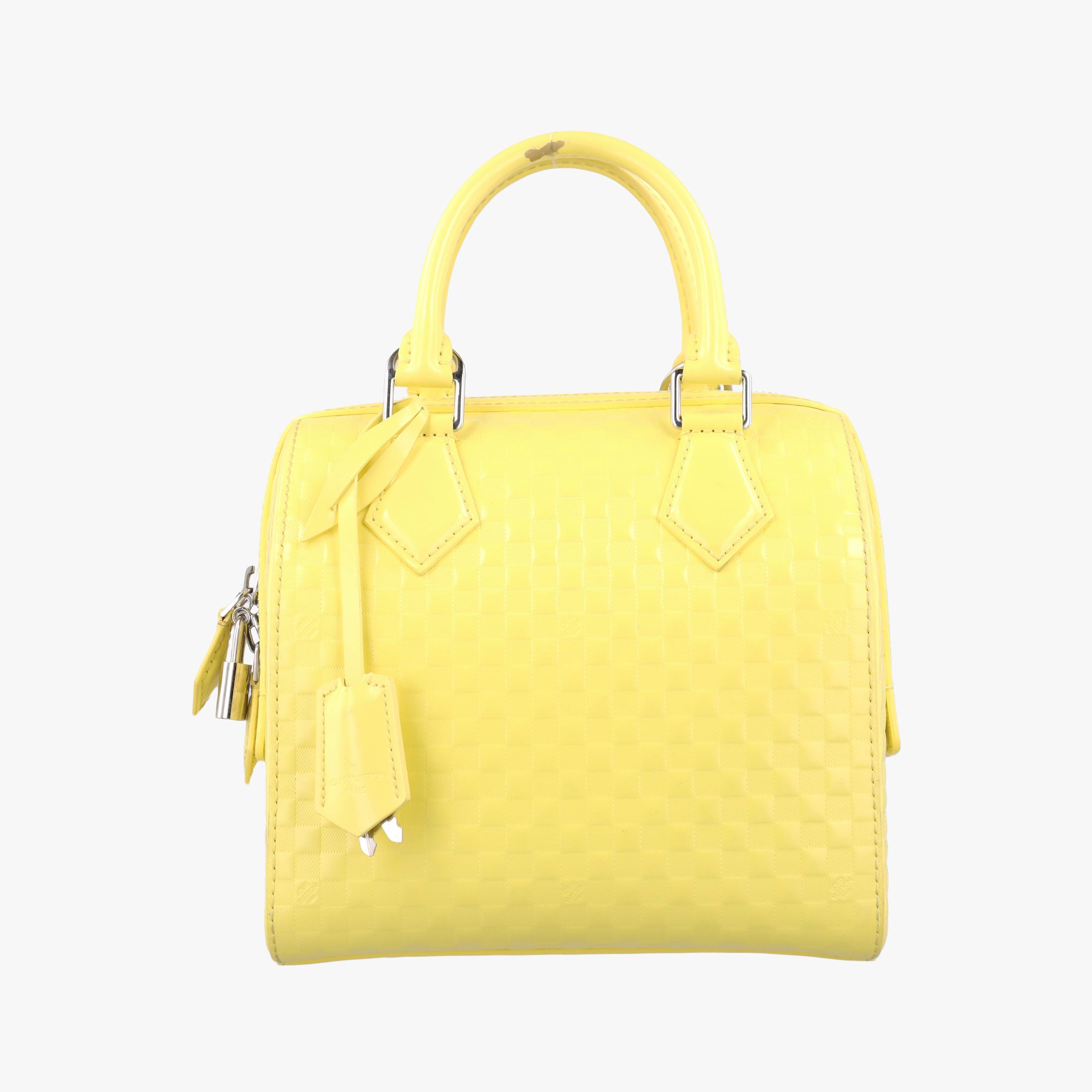 Pre-owned Louis Vuitton SPEEDY CUBE PM JAUNE Damier Facets M48902 handbag | stylenewstar