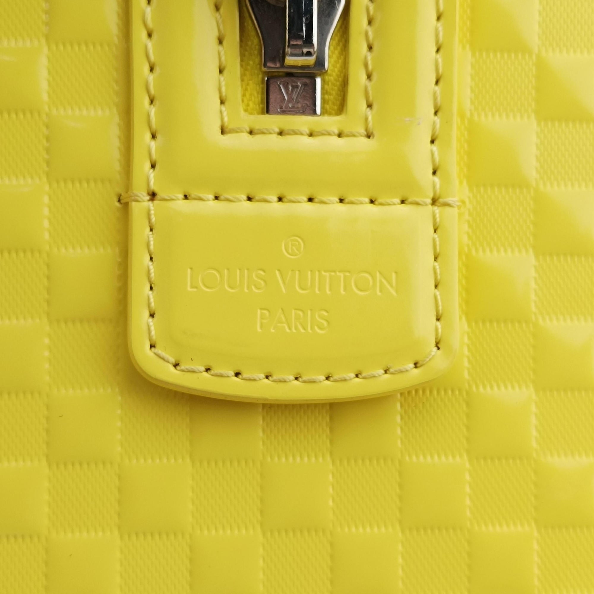 Pre-owned Louis Vuitton SPEEDY CUBE PM JAUNE Damier Facets M48902 handbag | stylenewstar