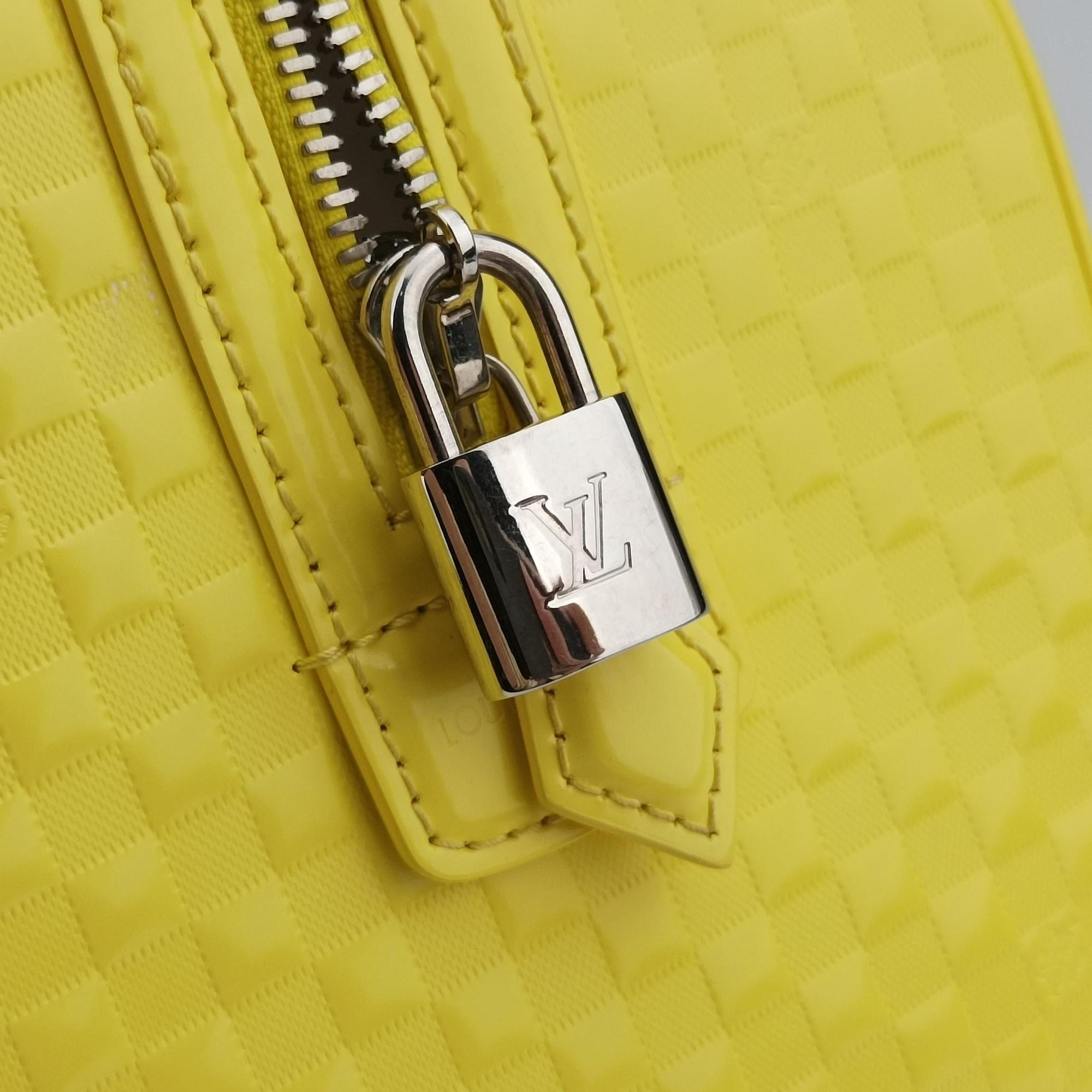 Pre-owned Louis Vuitton SPEEDY CUBE PM JAUNE Damier Facets M48902 handbag | stylenewstar