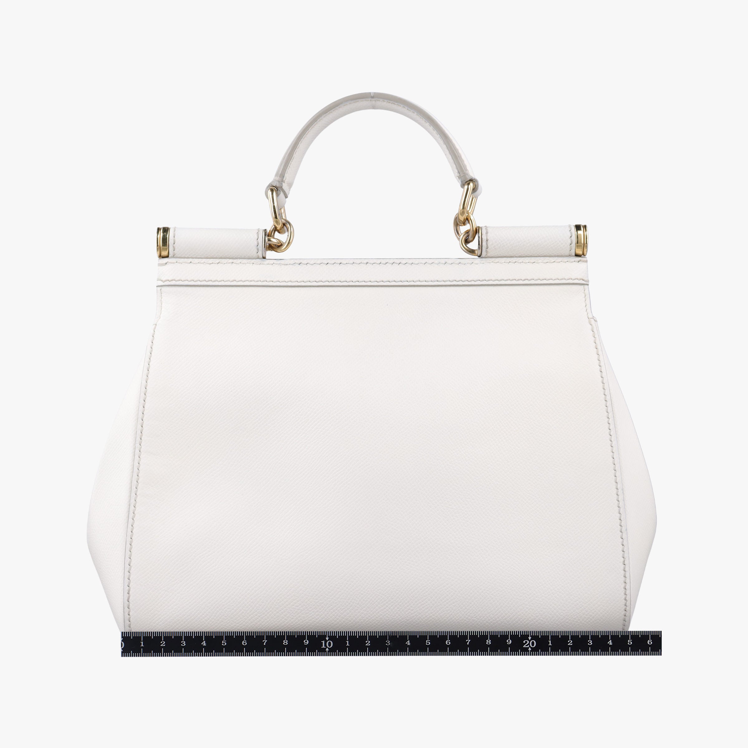 Pre-owned Dolce & Gabbana SICILY White Leather  shoulderbag | stylenewstar