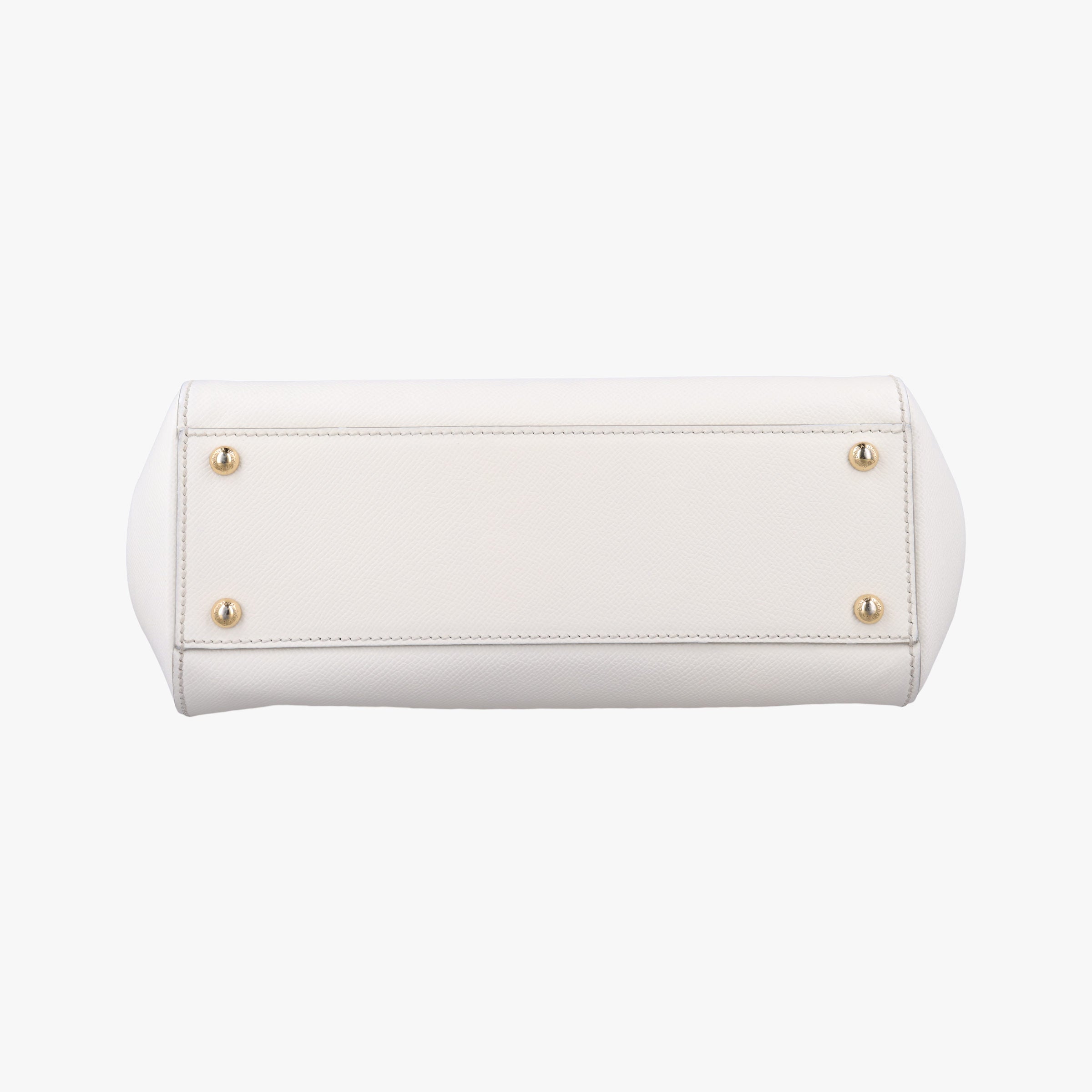 Pre-owned Dolce & Gabbana SICILY White Leather  shoulderbag | stylenewstar