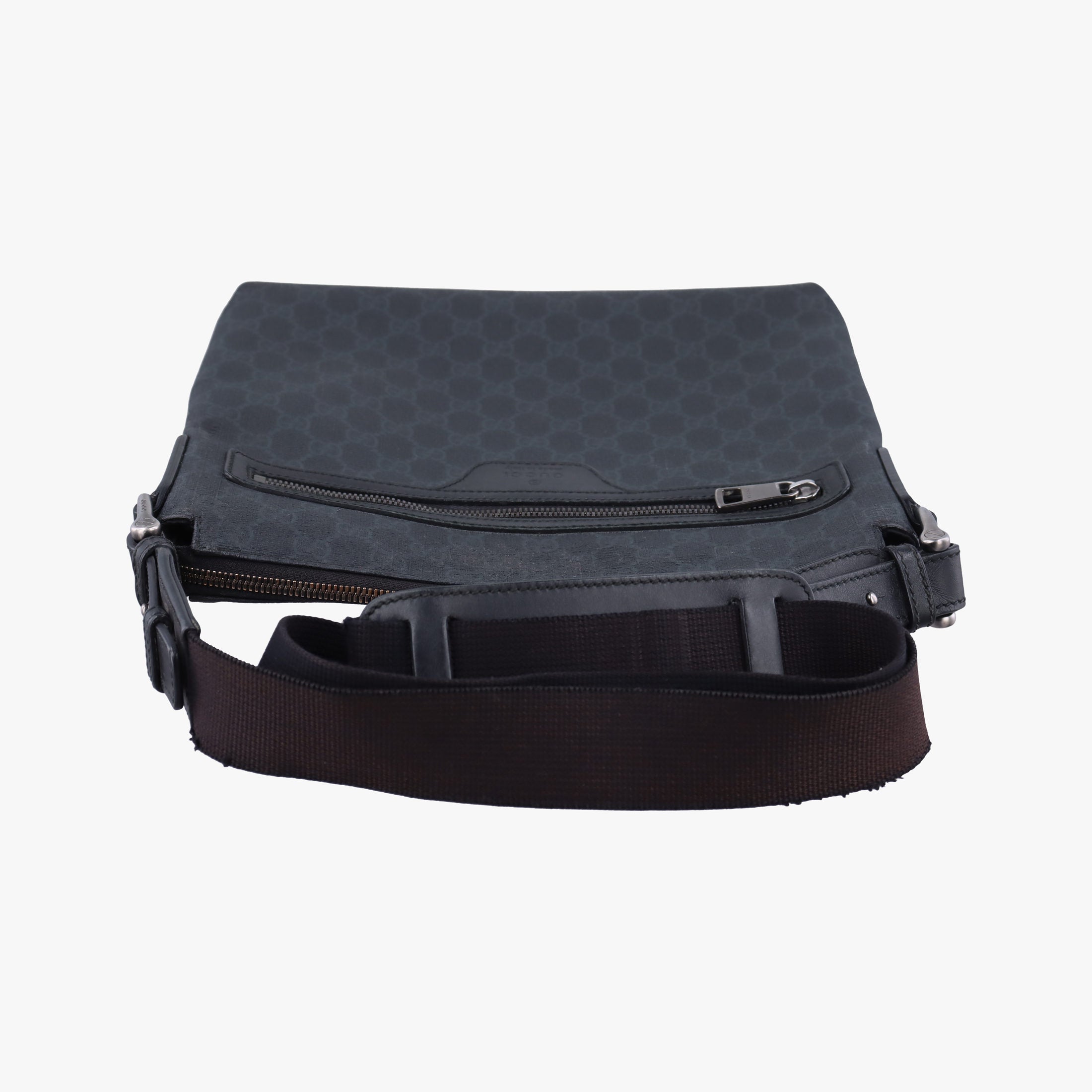 Pre-owned Gucci GG Supreme Black PVC coated canvas 322279 shoulderbag | stylenewstar