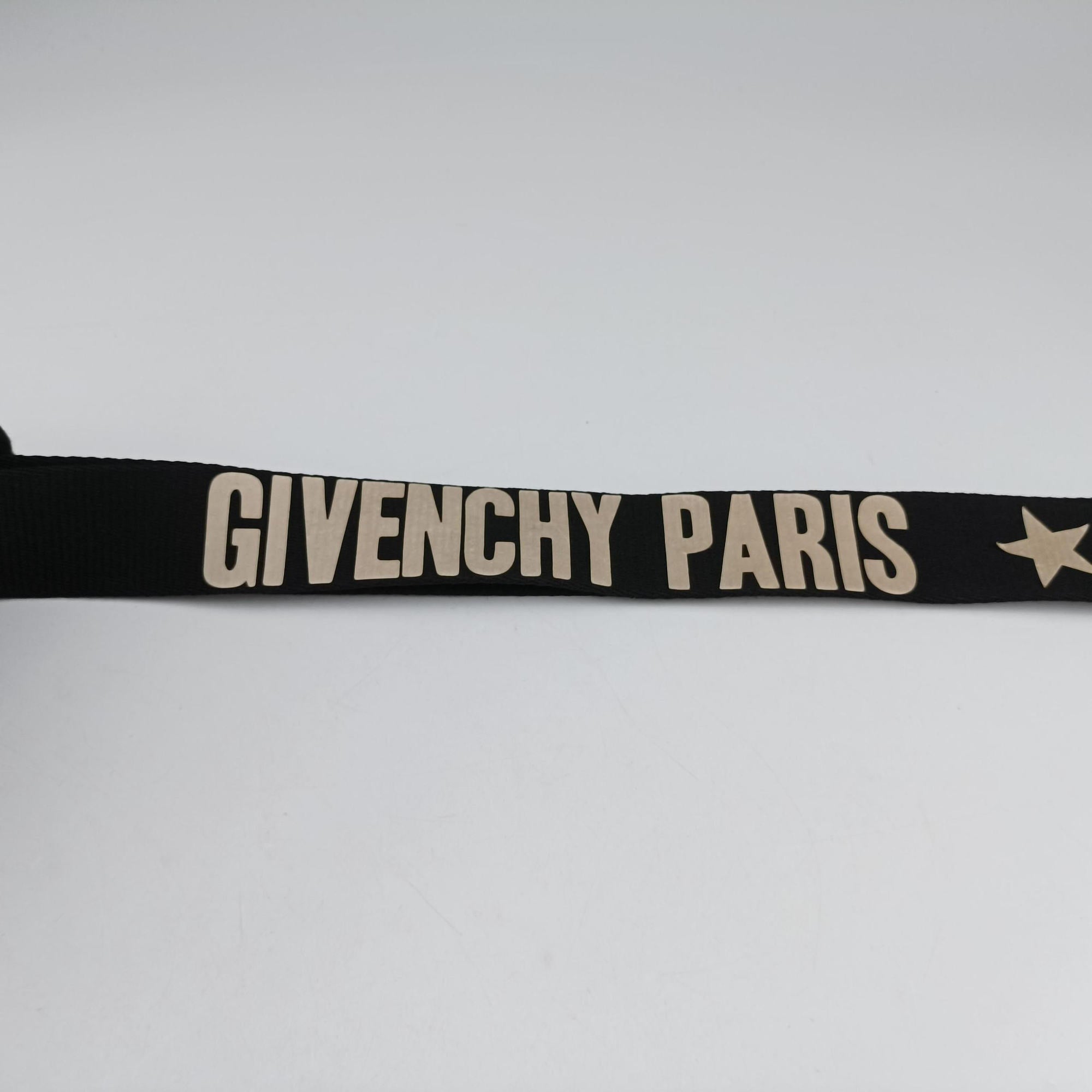 Pre-owned Givenchy Pandora Box Logo Strap Black Leather  shoulderbag | stylenewstar