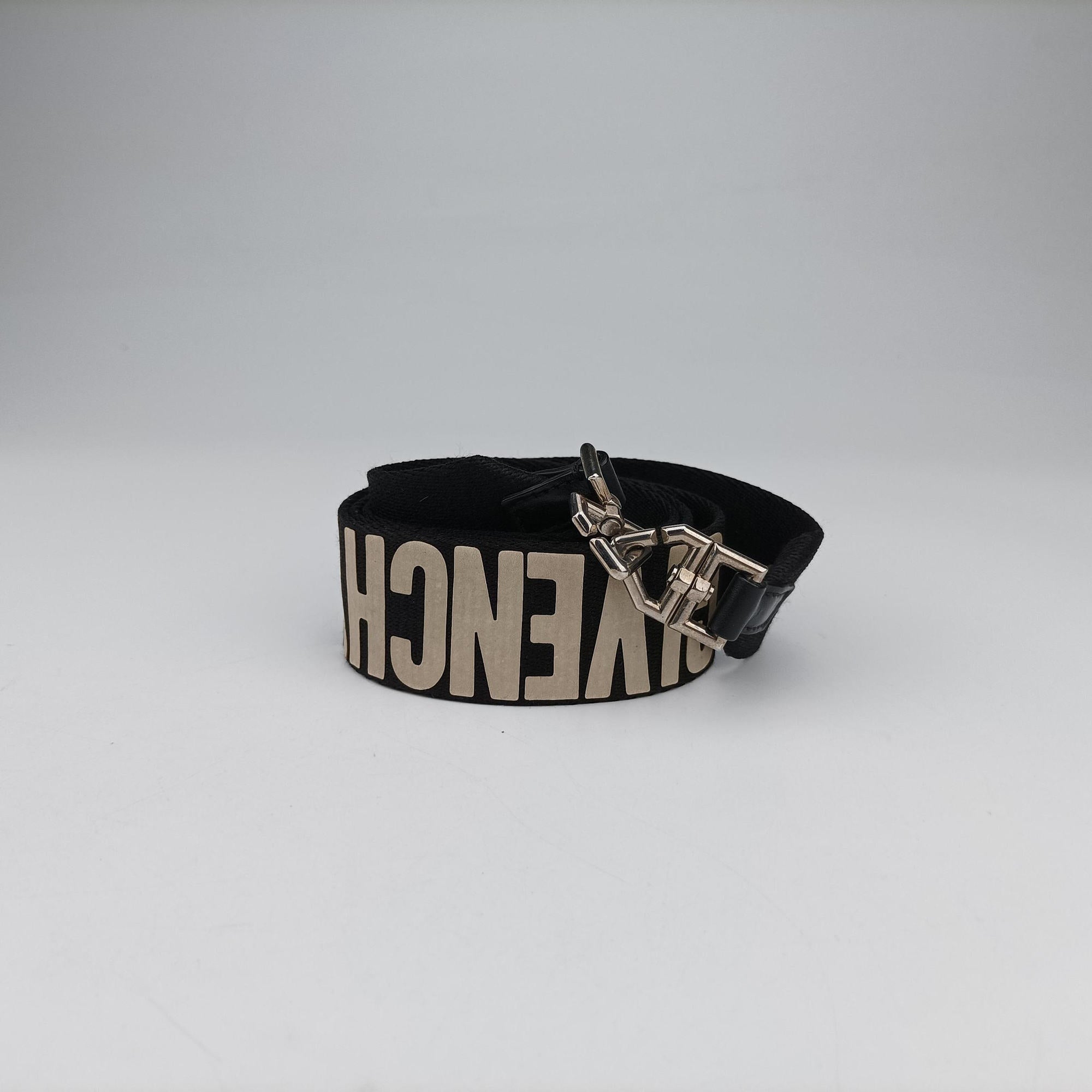 Pre-owned Givenchy Pandora Box Logo Strap Black Leather  shoulderbag | stylenewstar