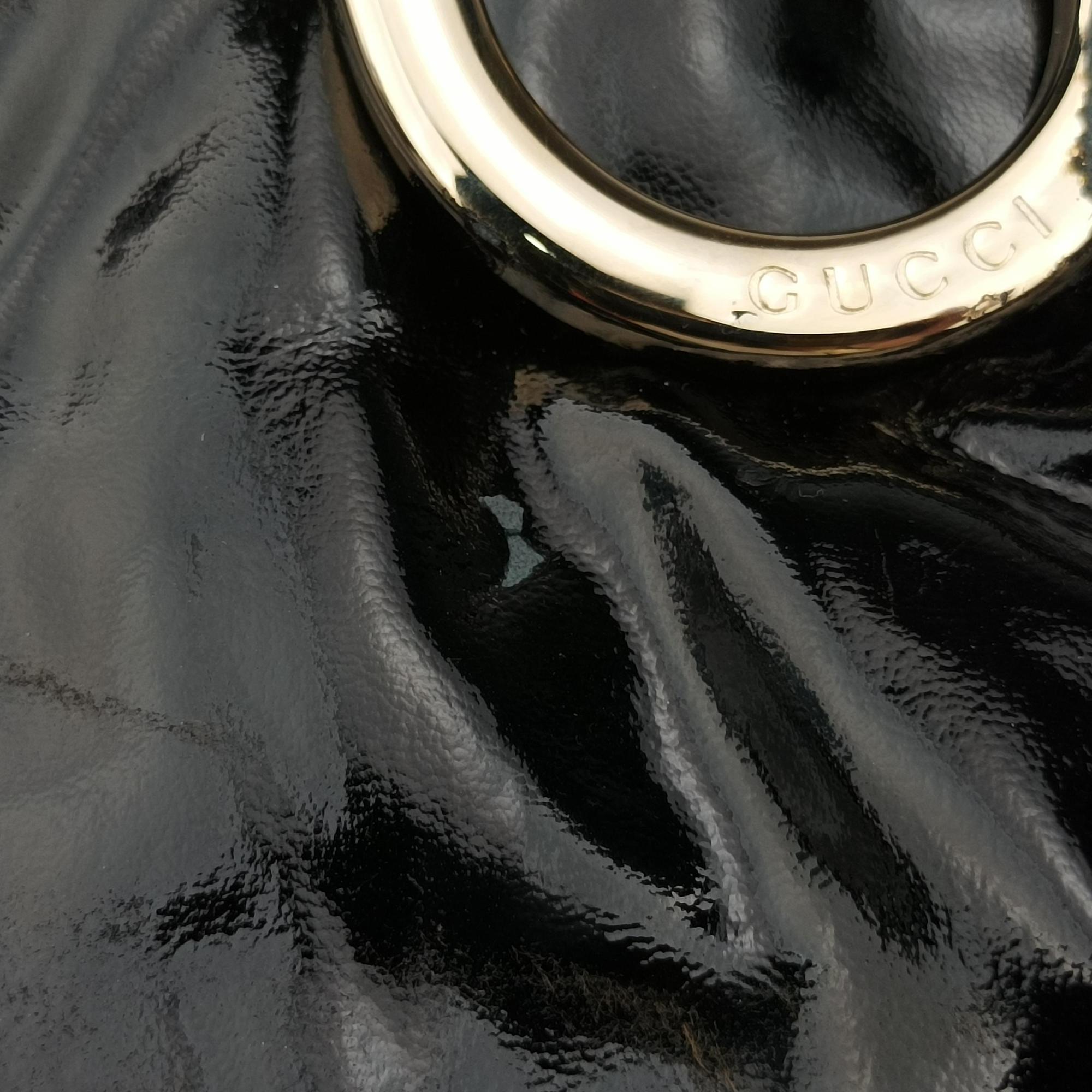 Secondhand Gucci Abbey D-Ring Black enamel  handbag | stylenewstar