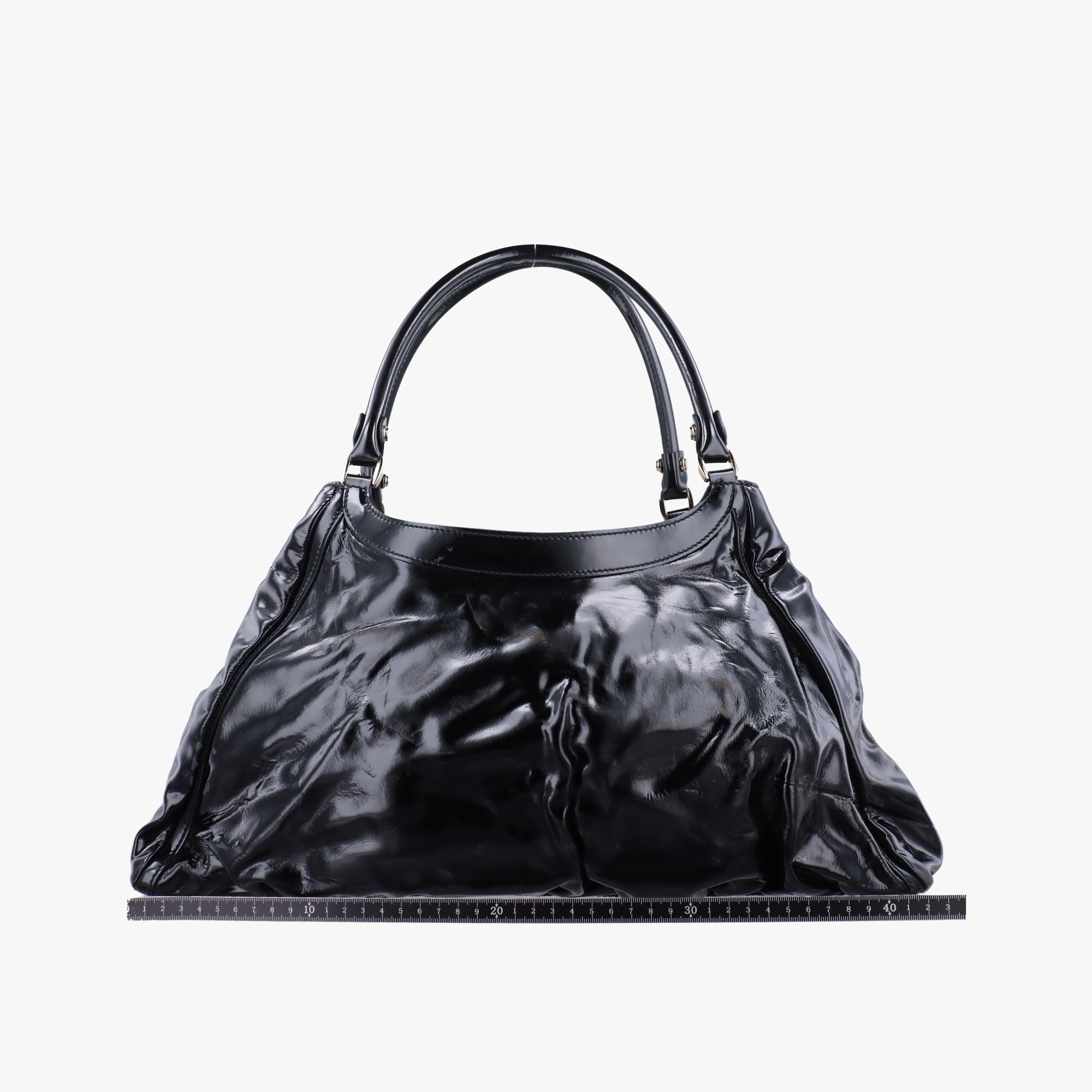 Secondhand Gucci Abbey D-Ring Black enamel  handbag | stylenewstar